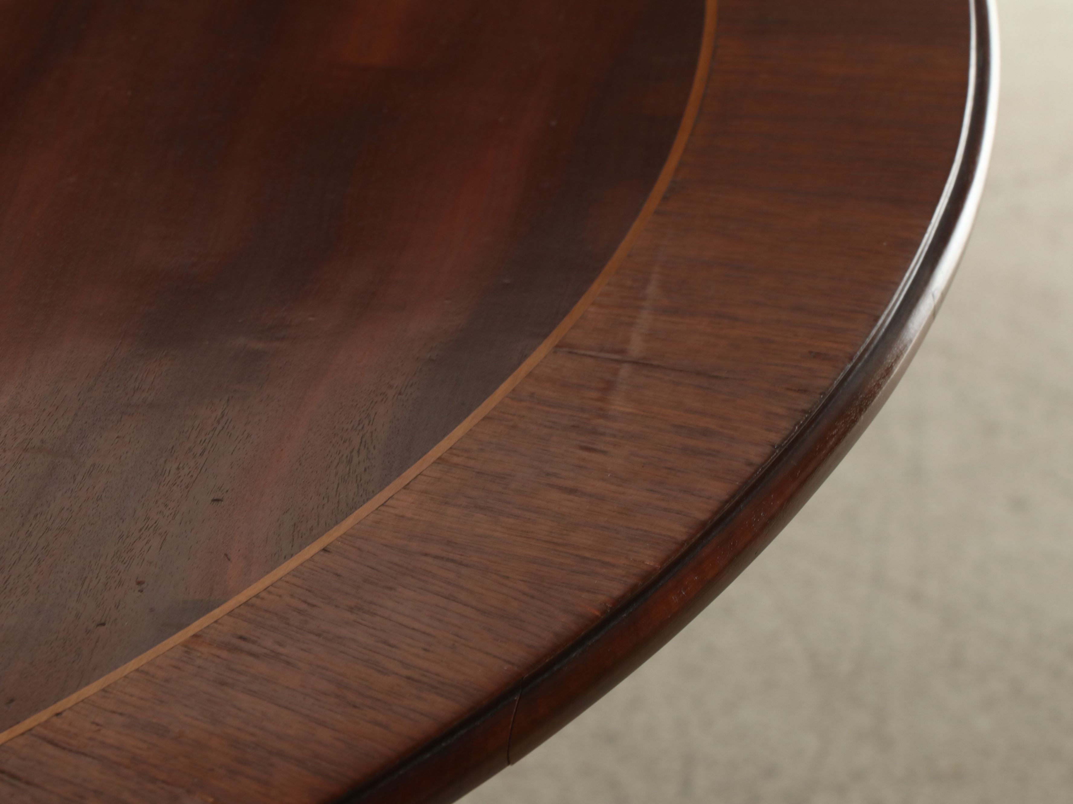 Regency Style Tilt-Top Breakfast Table with String Inlay and Coordinating Chairs