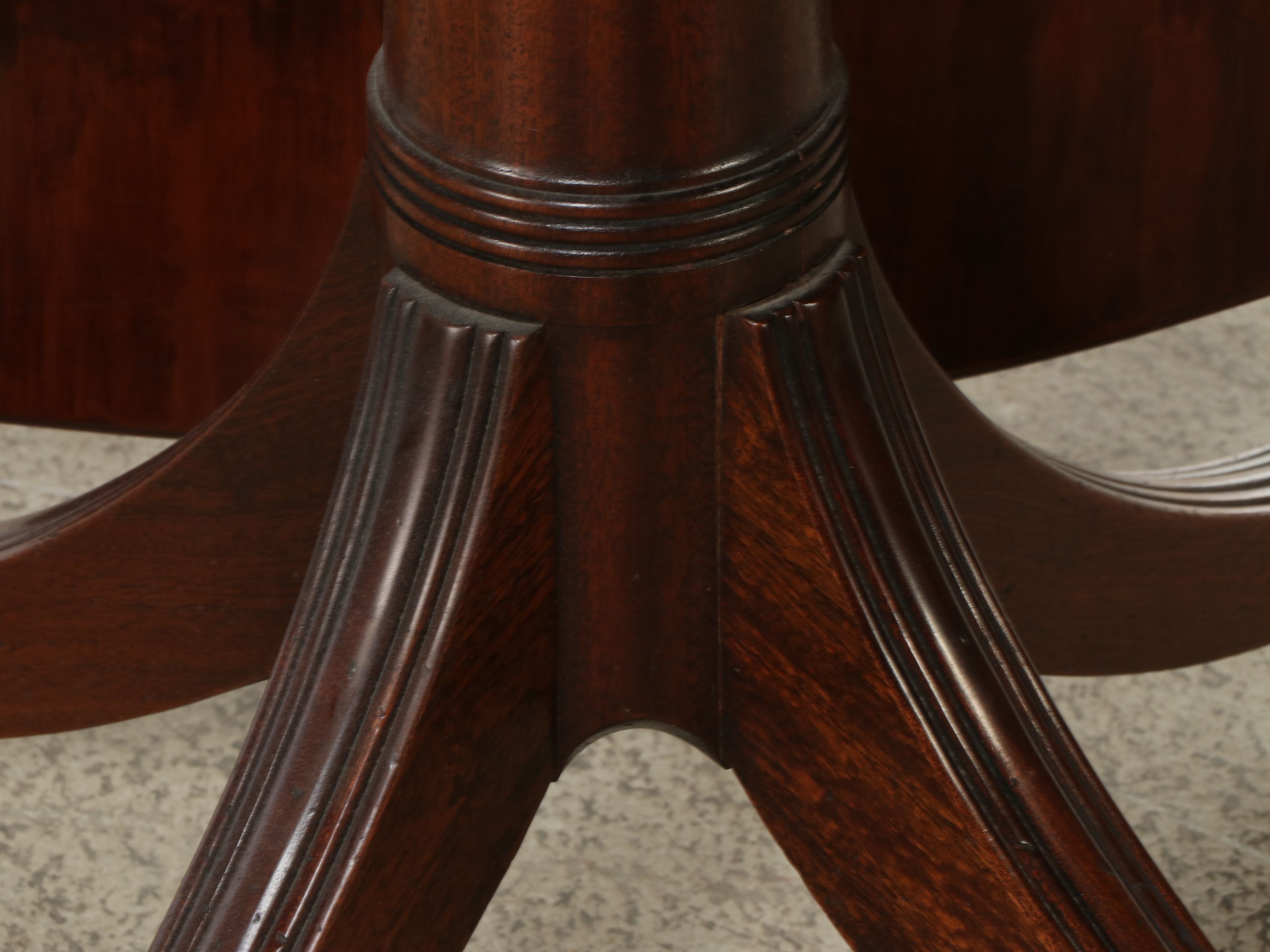 Regency Style Tilt-Top Breakfast Table with String Inlay and Coordinating Chairs