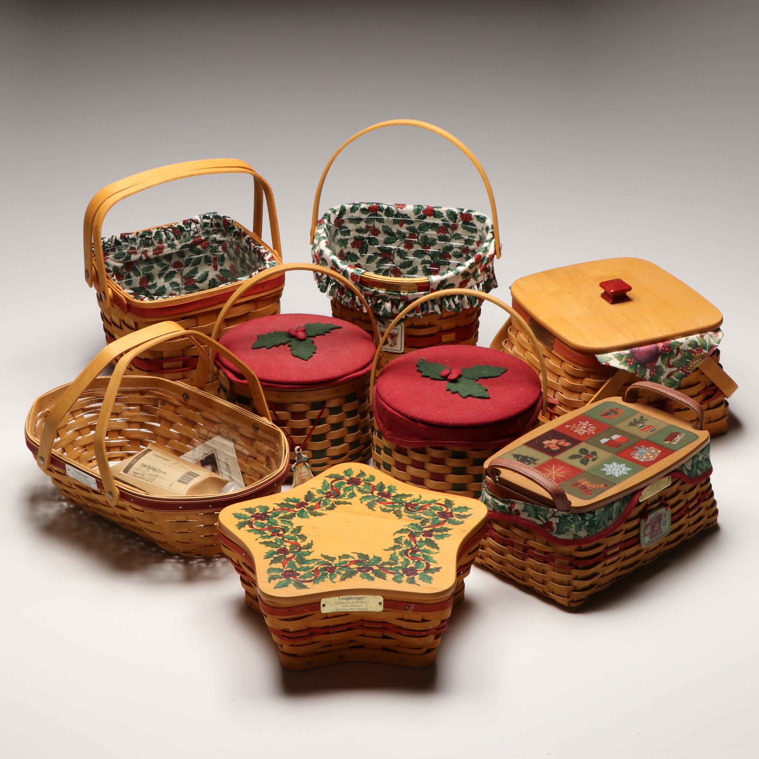 Vintage Longaberger "Shining Star," "Caroling," and More Seasonal Baskets