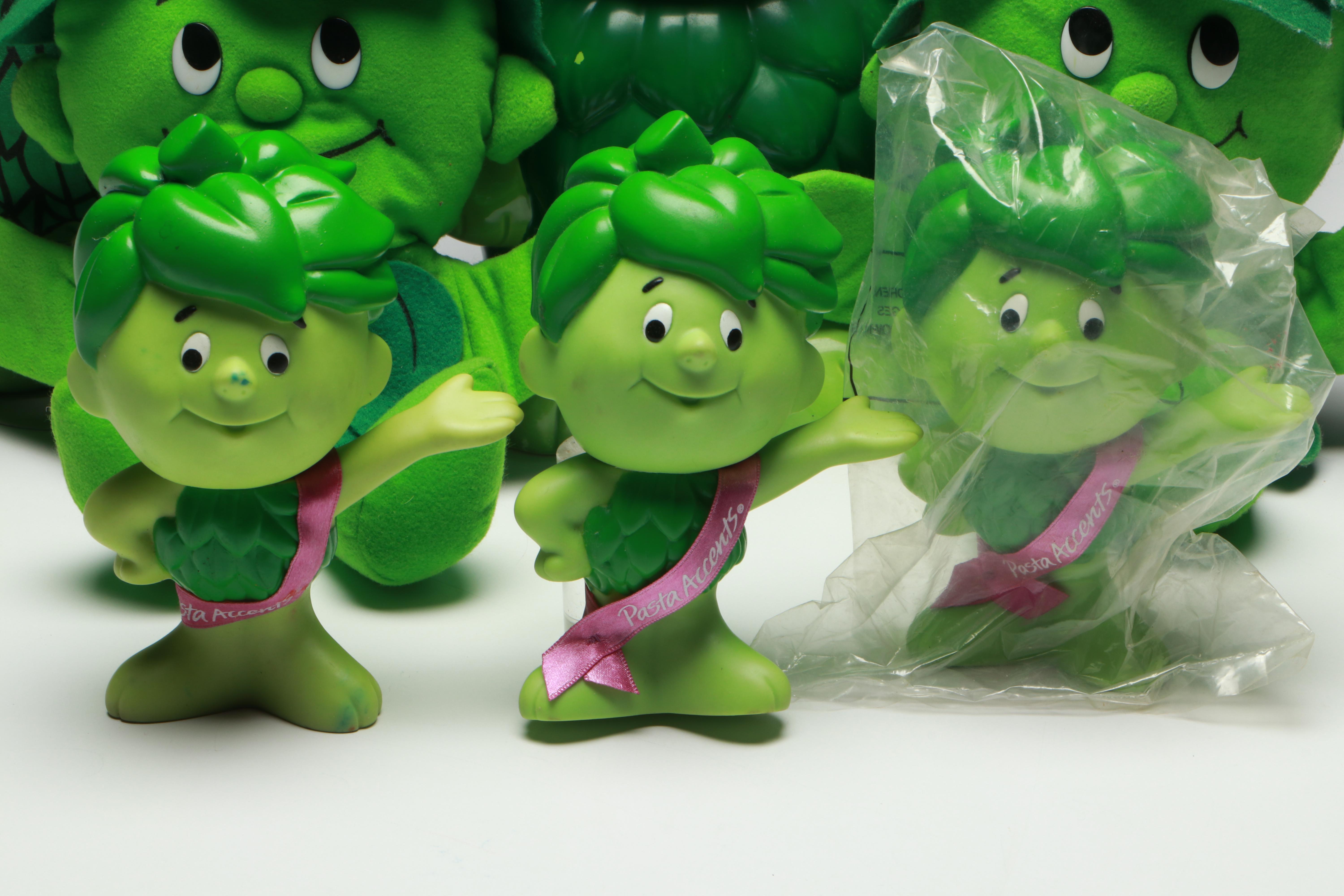 Green Giant Advertising Cookie Jar, Toys and Corn Holders, Late 20th Century