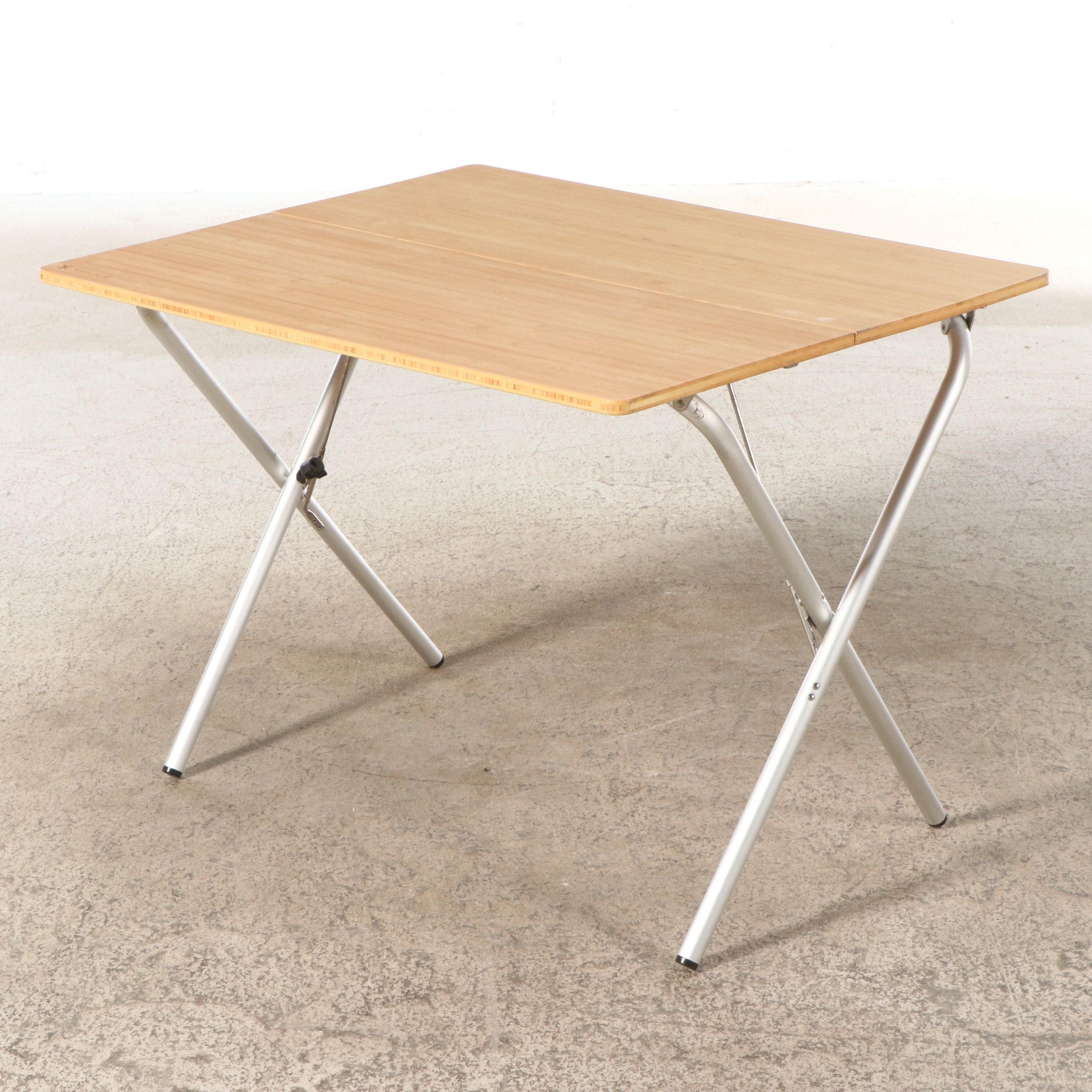 Snow Peak Single Action Folding Camp Tables with Bamboo Tops