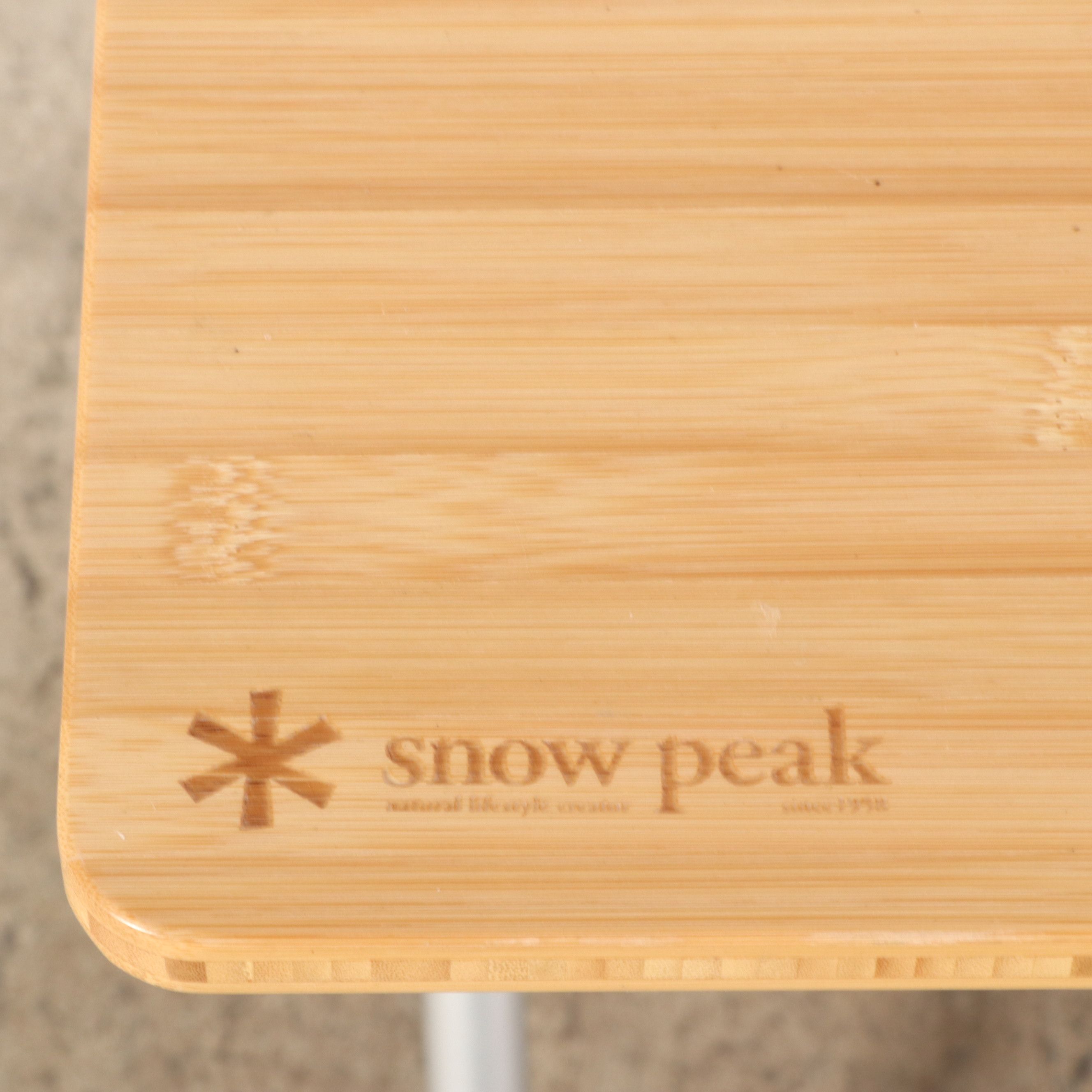 Snow Peak Single Action Folding Camp Tables with Bamboo Tops