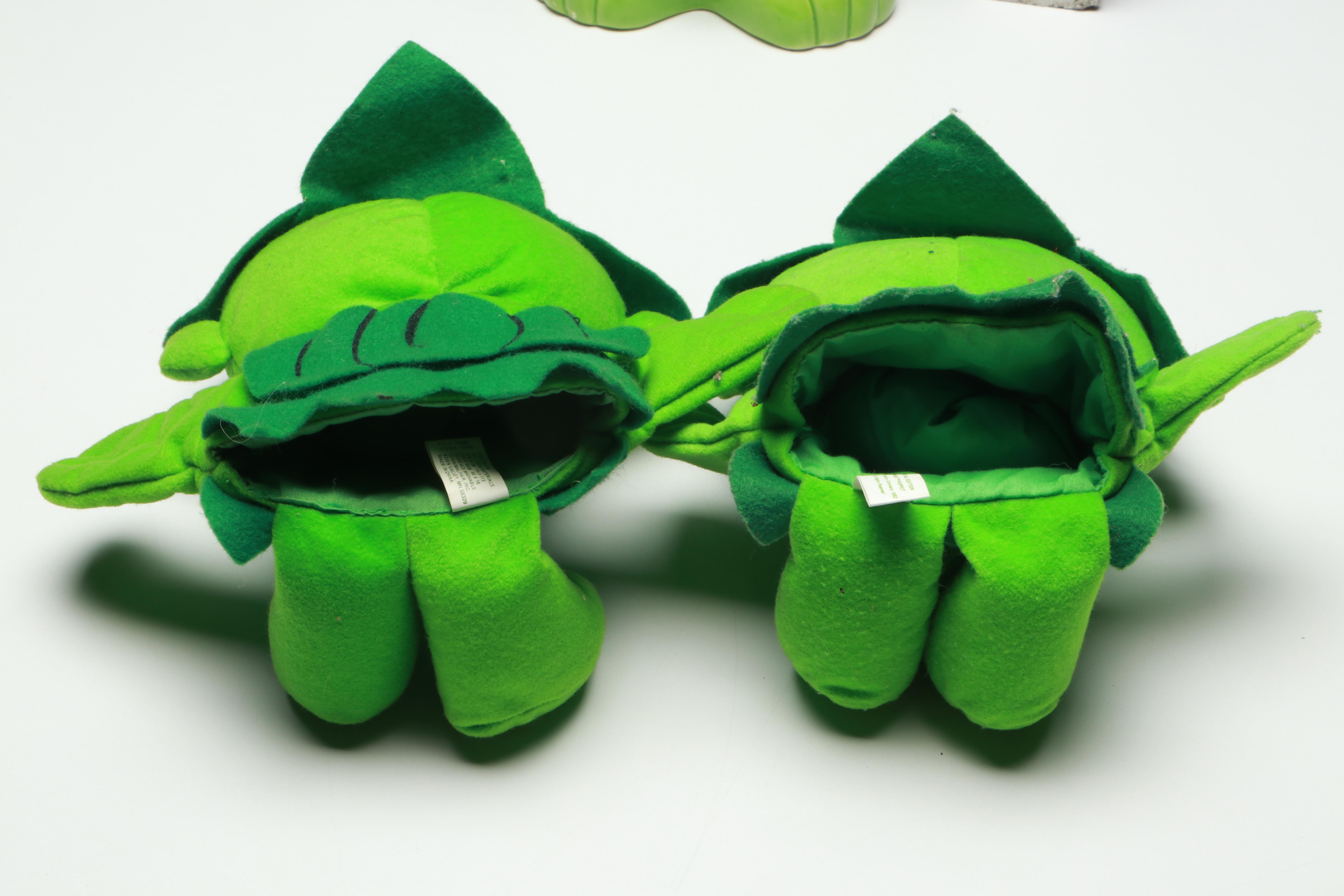 Green Giant Advertising Cookie Jar, Toys and Corn Holders, Late 20th Century