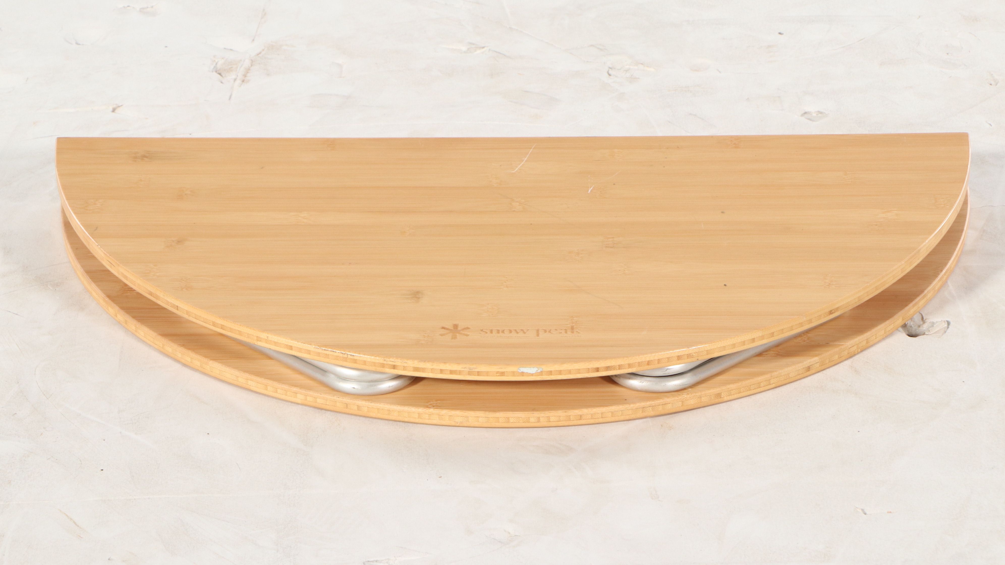 Snow Peak Single Action Folding Camp Tables with Bamboo Tops