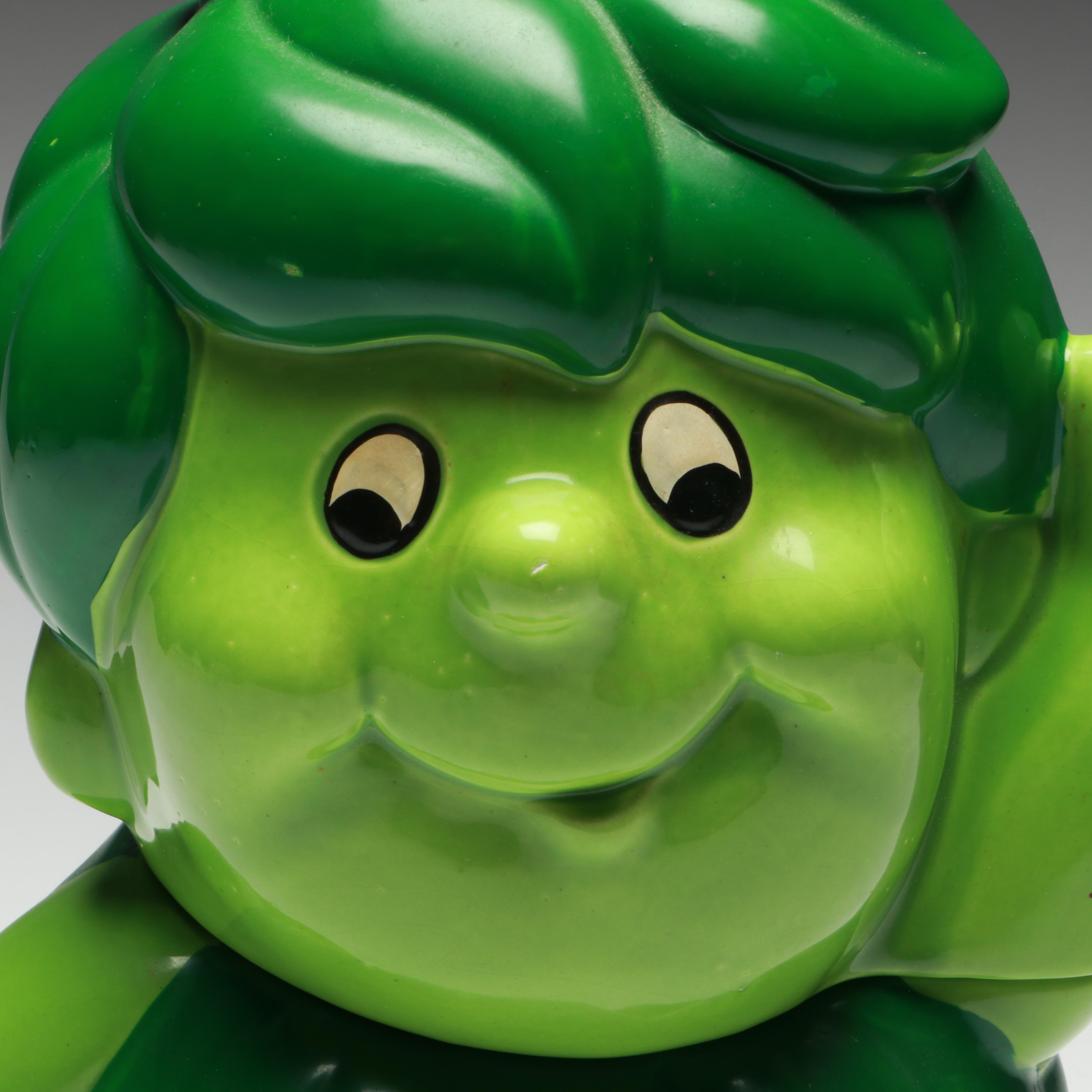 Green Giant Advertising Cookie Jar, Toys and Corn Holders, Late 20th Century