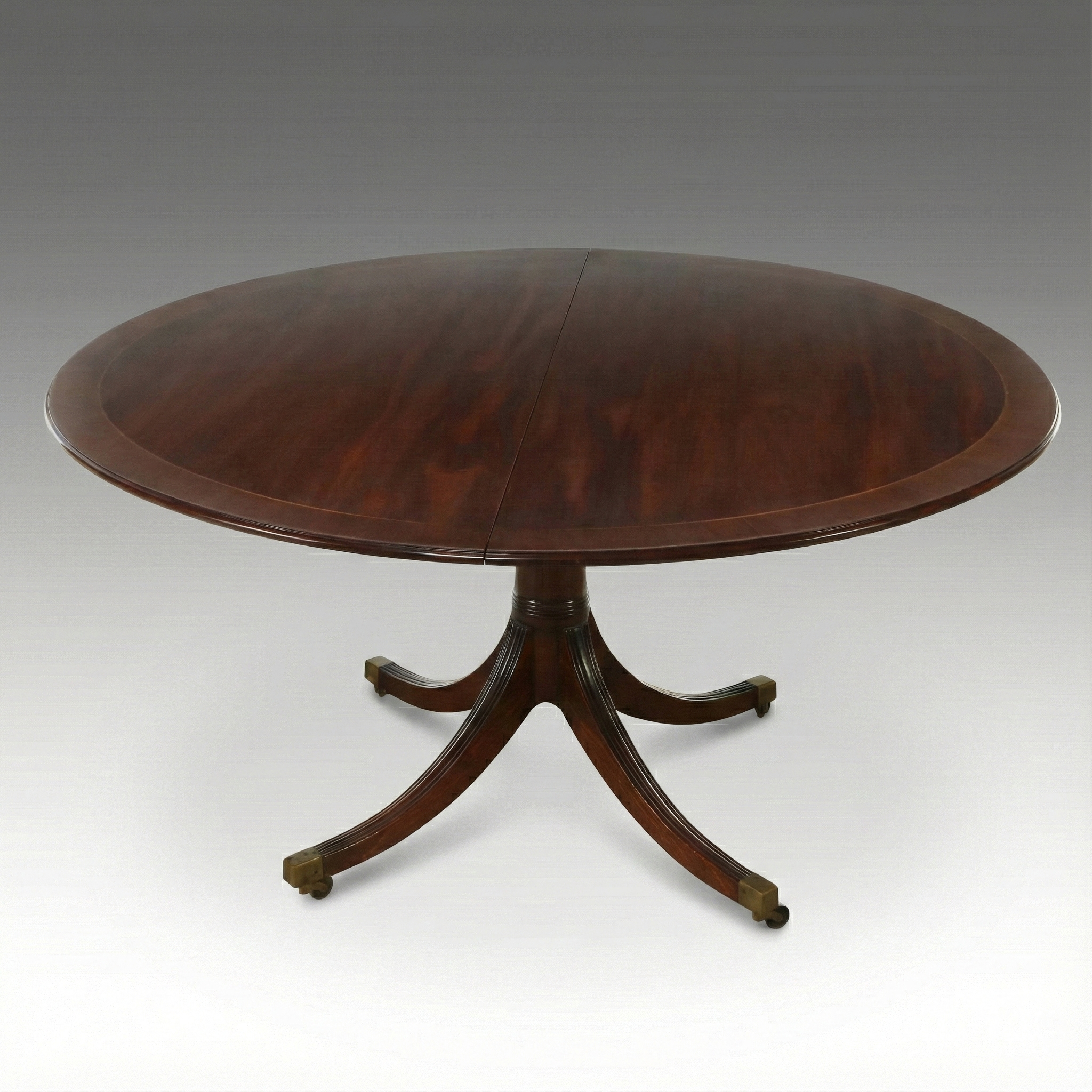 Regency Style Tilt-Top Breakfast Table with String Inlay and Coordinating Chairs