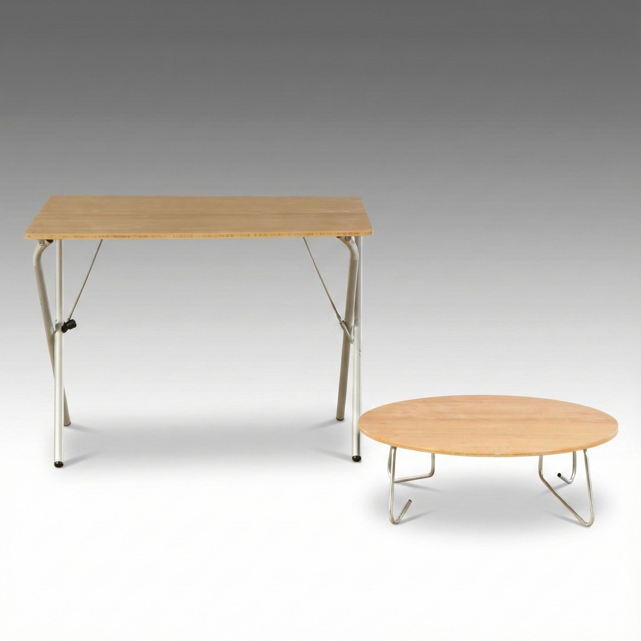 Snow Peak Single Action Folding Camp Tables with Bamboo Tops