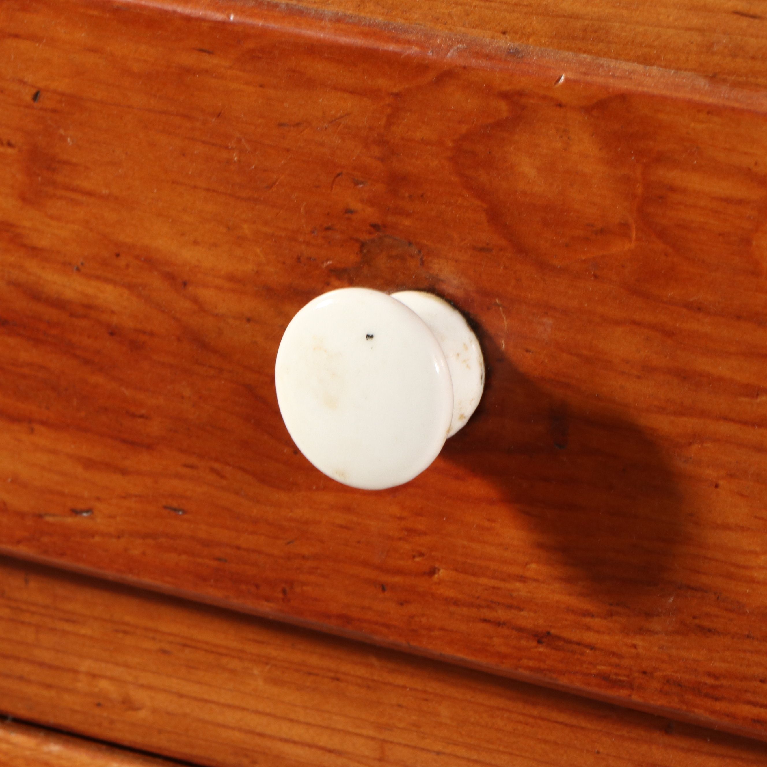 American Primitive Old Growth Poplar Corner Cabinet, Mid-19th Century