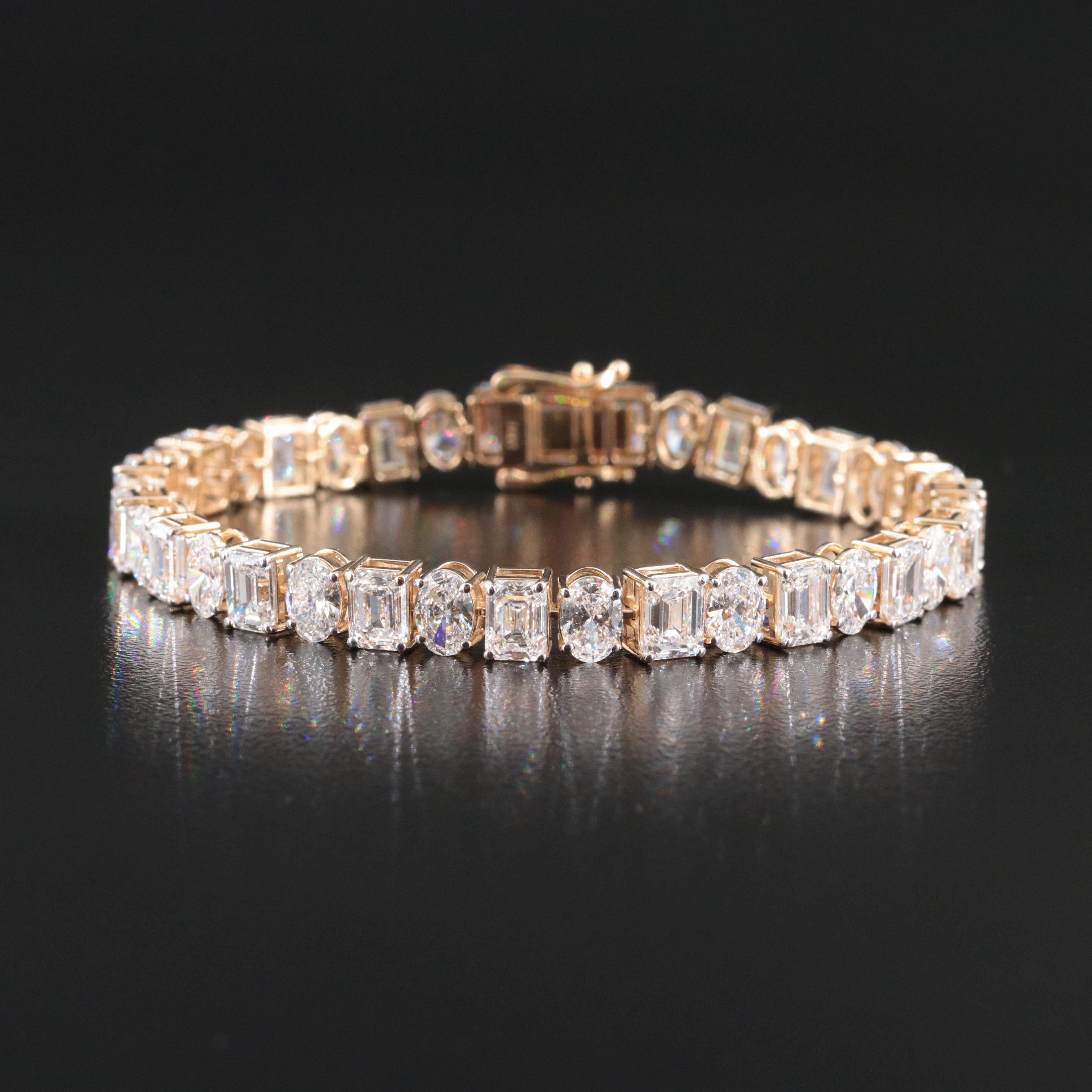 14K 17.05 CTW Lab Grown Diamond Line Bracelet