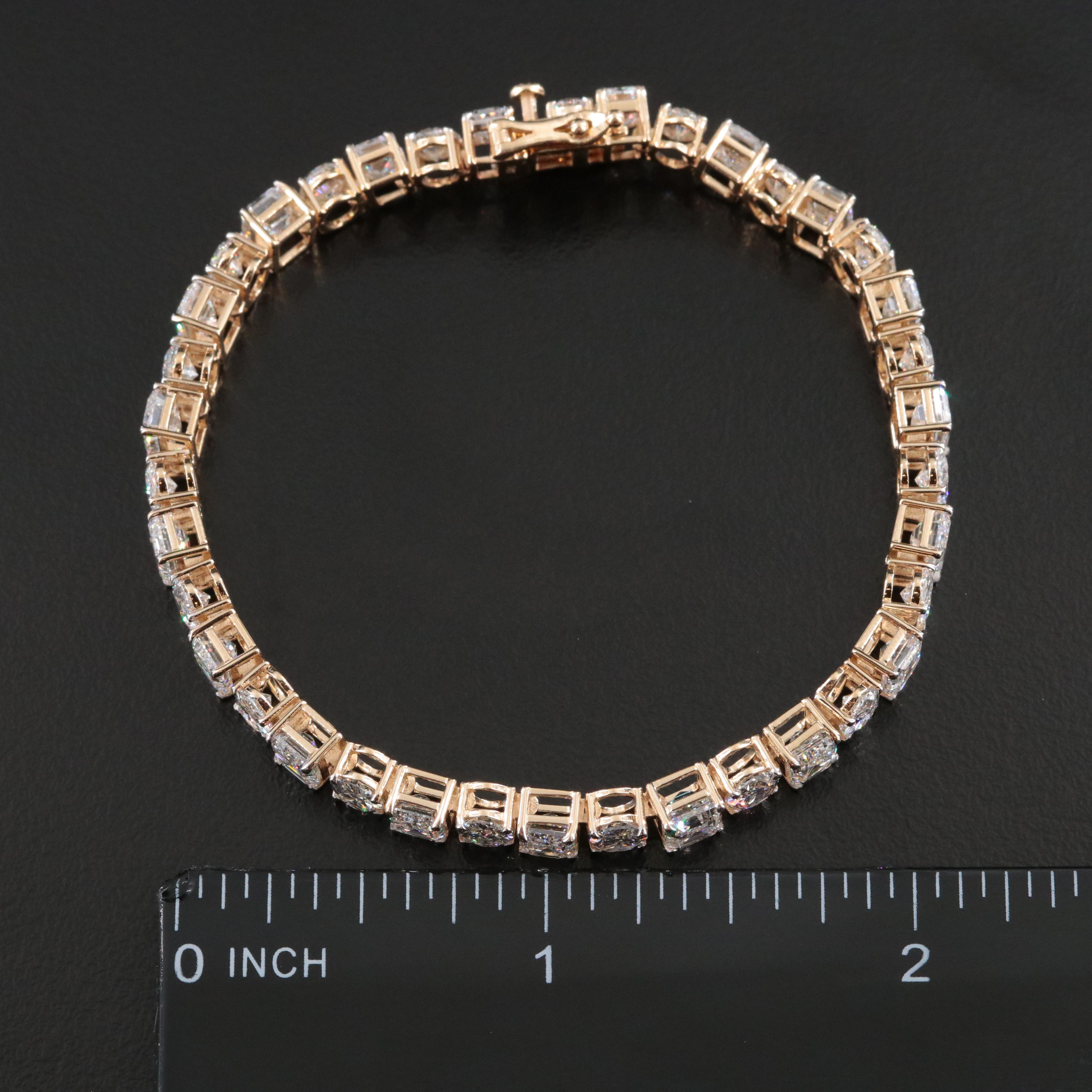 14K 17.05 CTW Lab Grown Diamond Line Bracelet