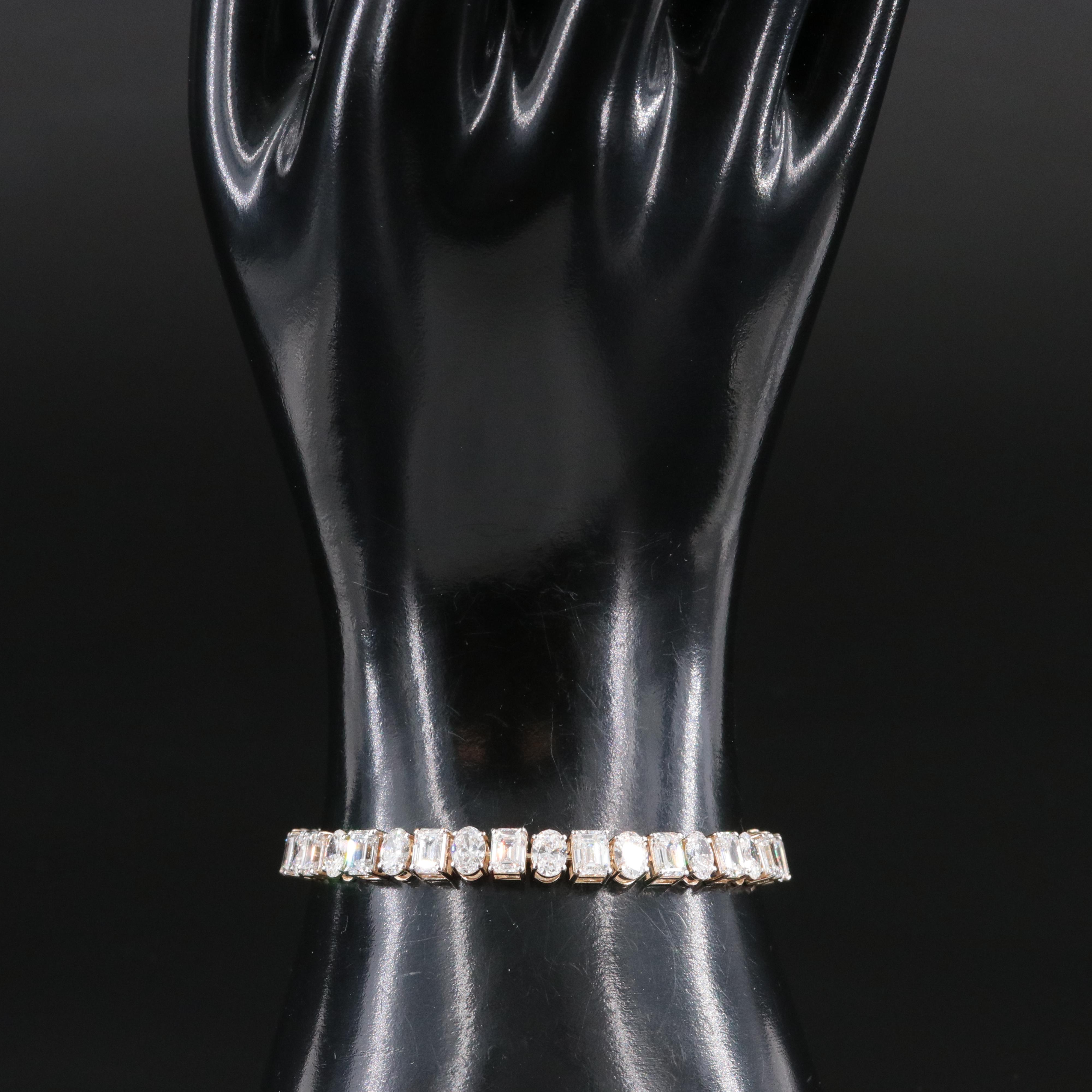 14K 17.05 CTW Lab Grown Diamond Line Bracelet