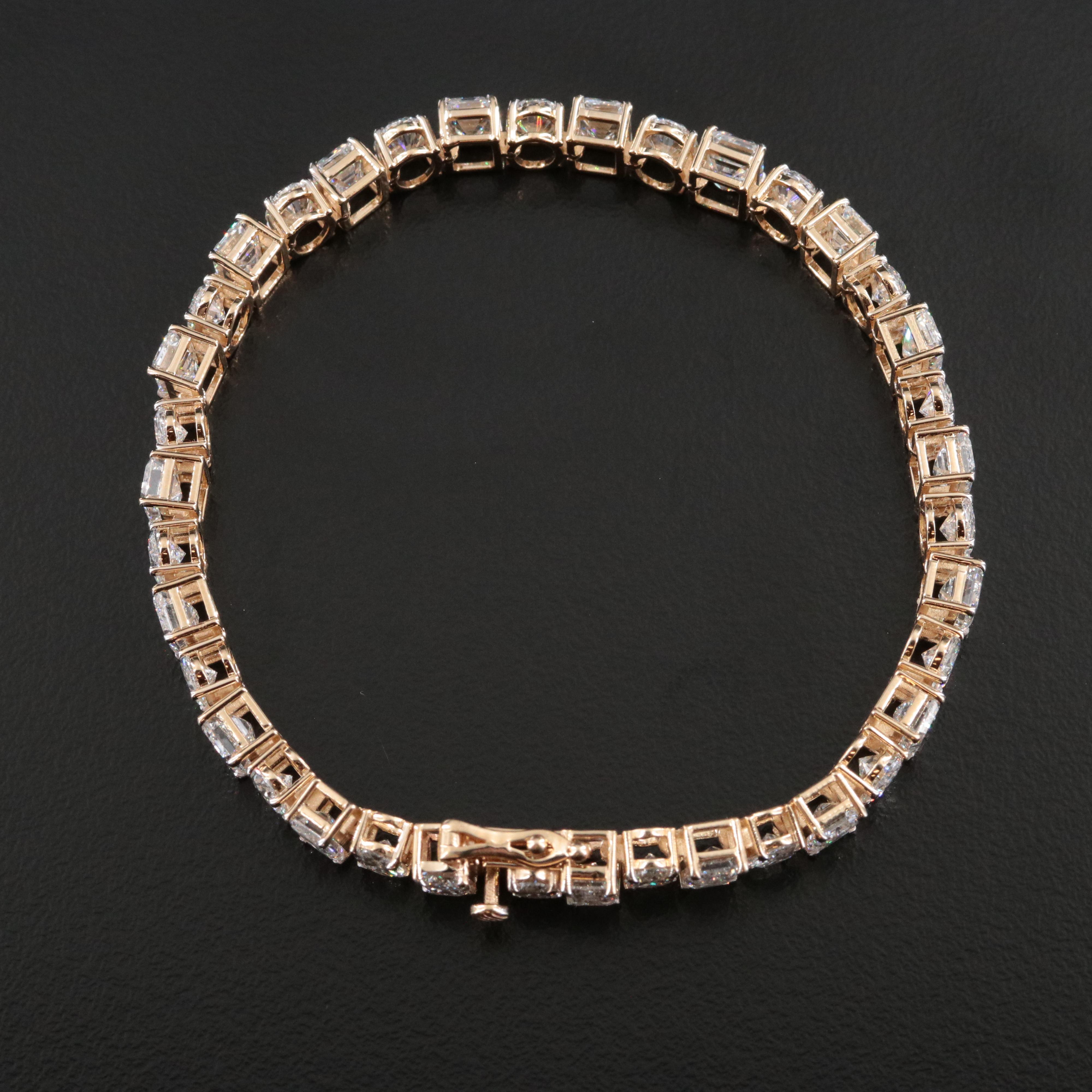 14K 17.05 CTW Lab Grown Diamond Line Bracelet