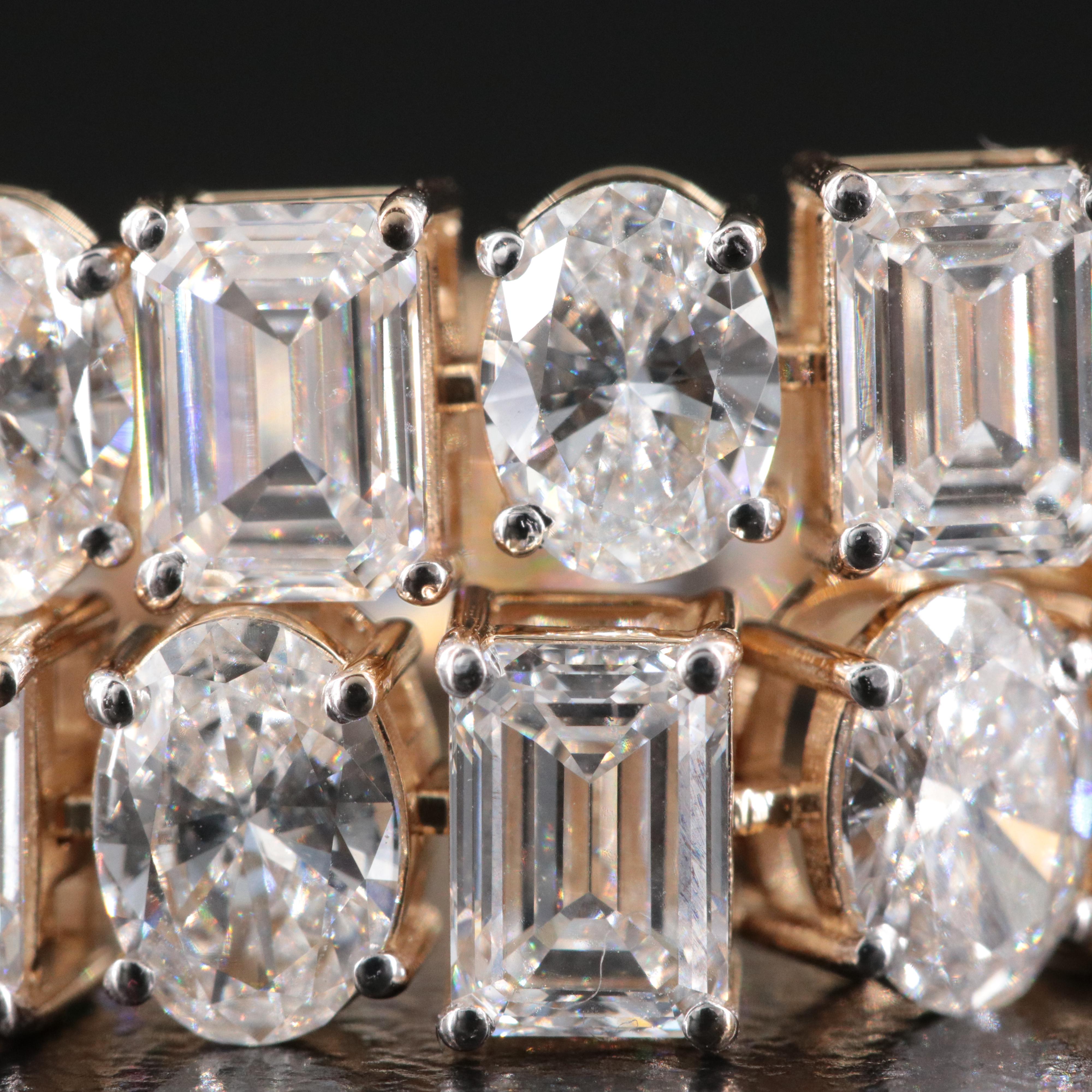 14K 17.05 CTW Lab Grown Diamond Line Bracelet