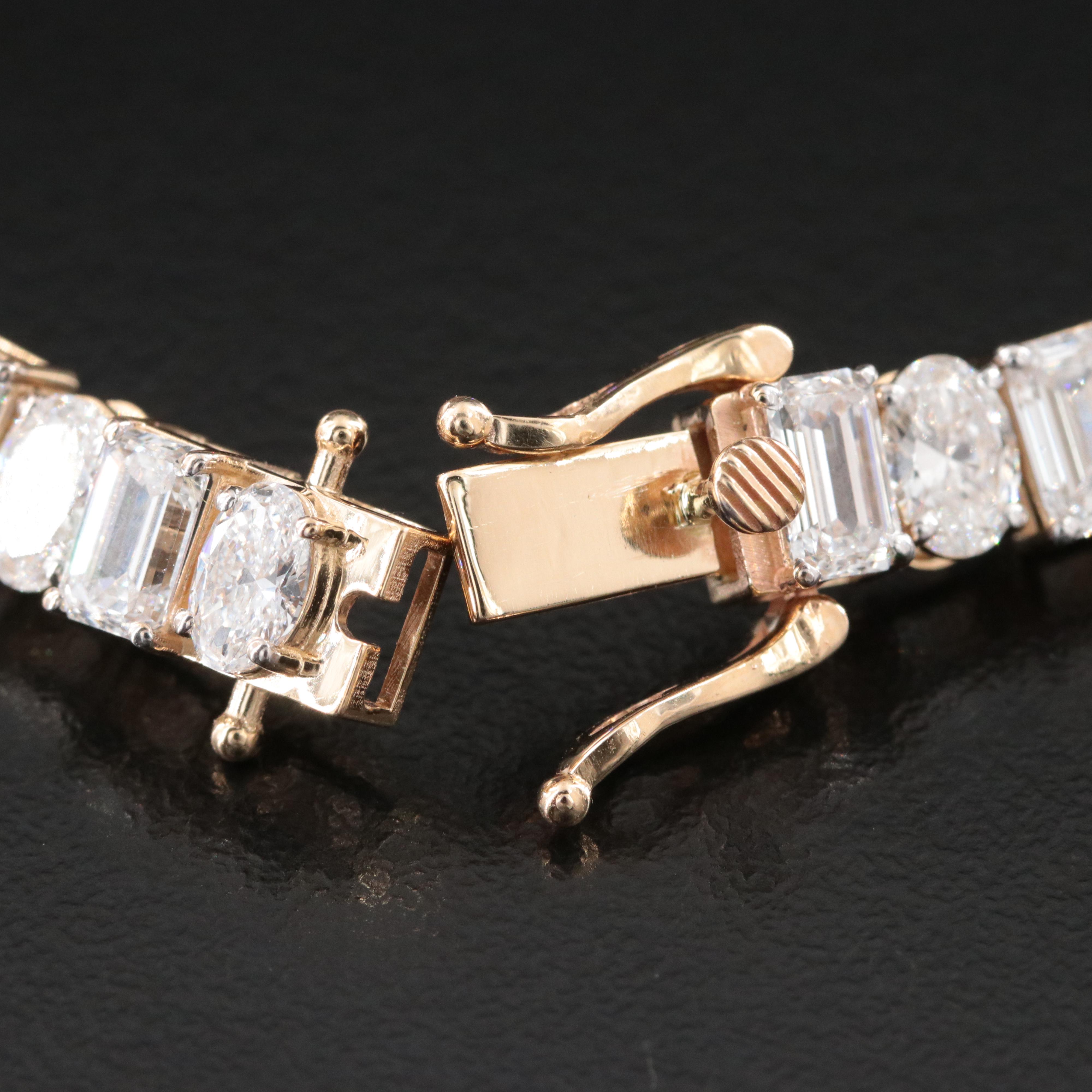 14K 17.05 CTW Lab Grown Diamond Line Bracelet