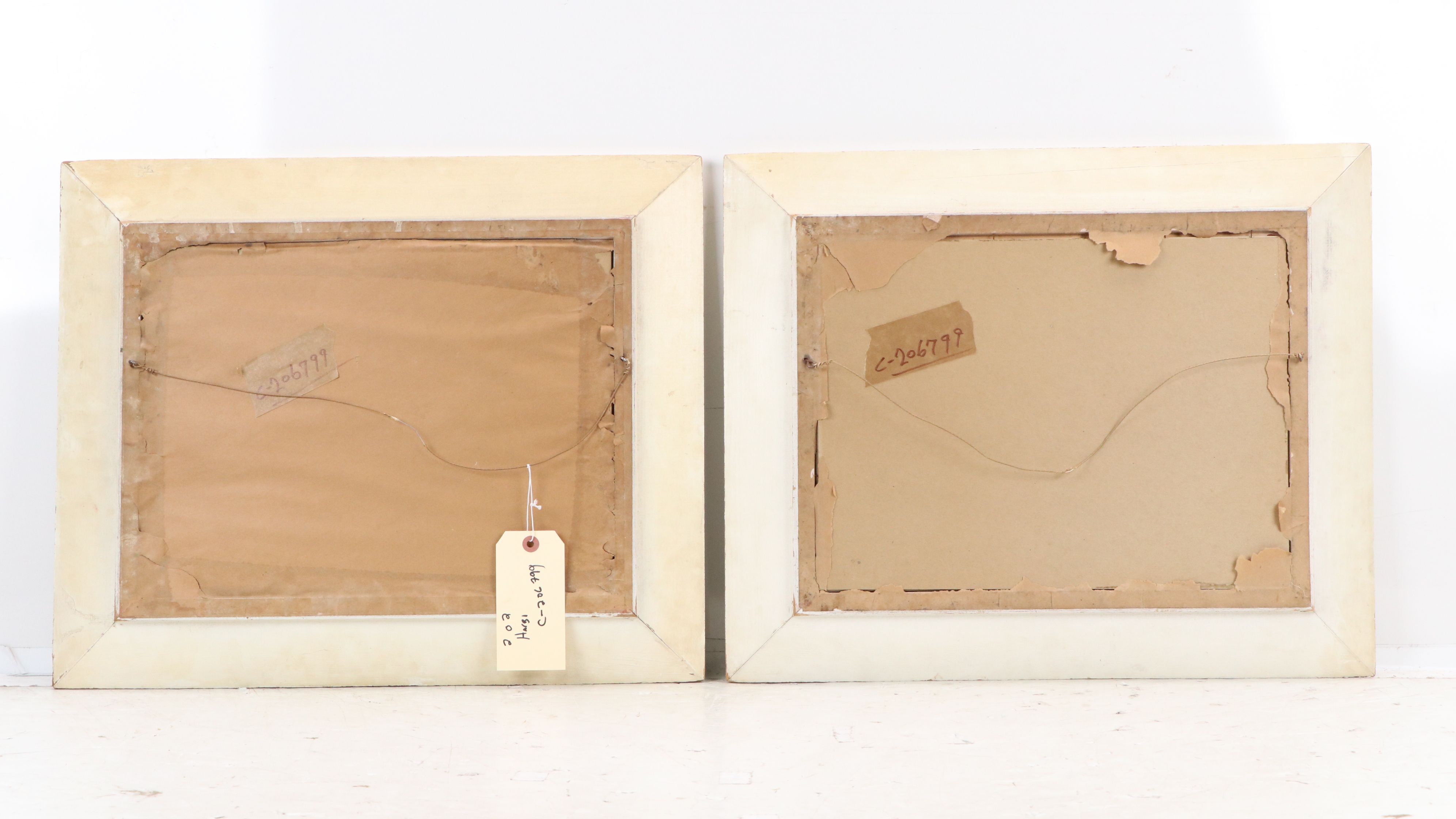 Offset Lithographs of European Street Scenes, Mid-20th Century