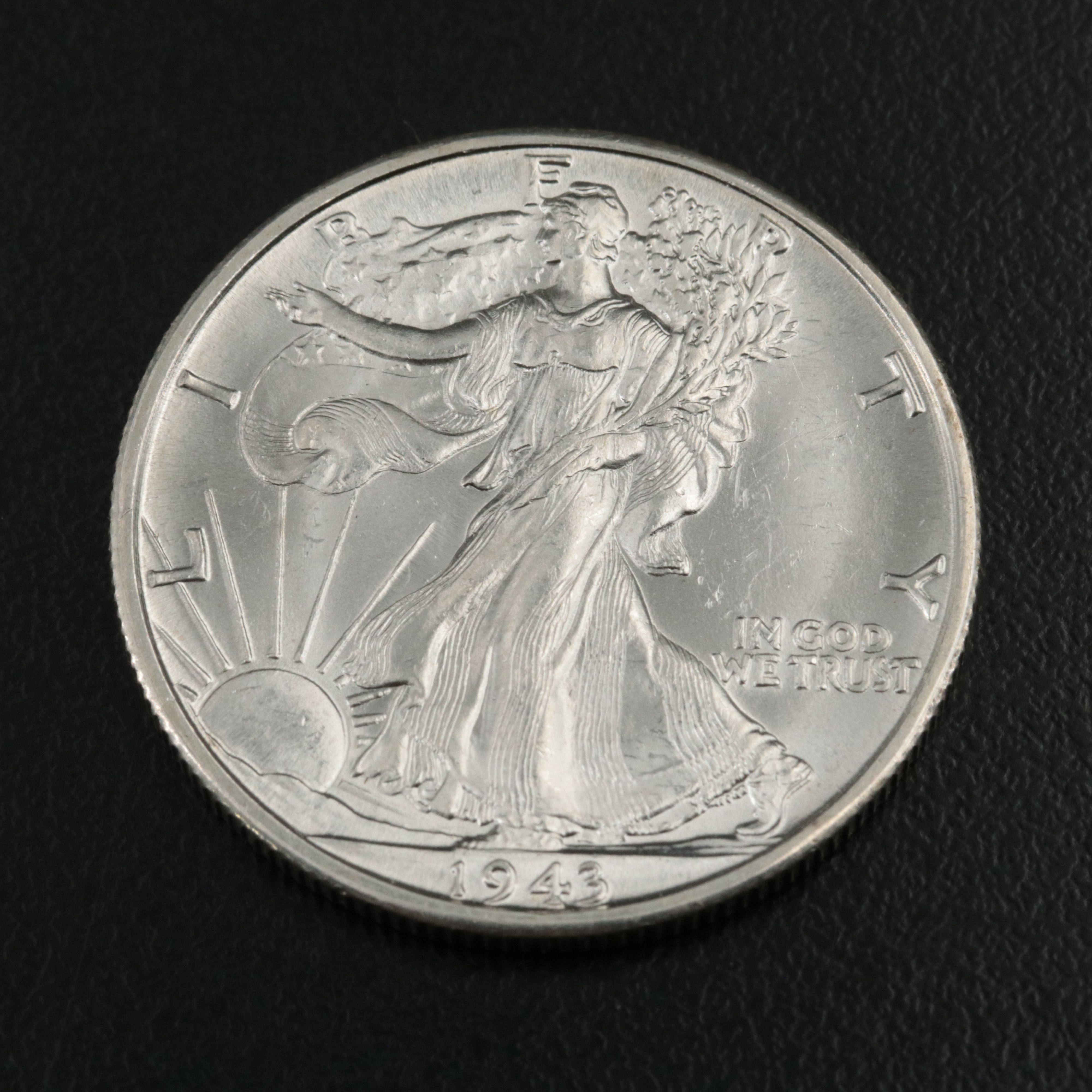 1942 and 1943-D Uncirculated Walking Liberty Half Dollars