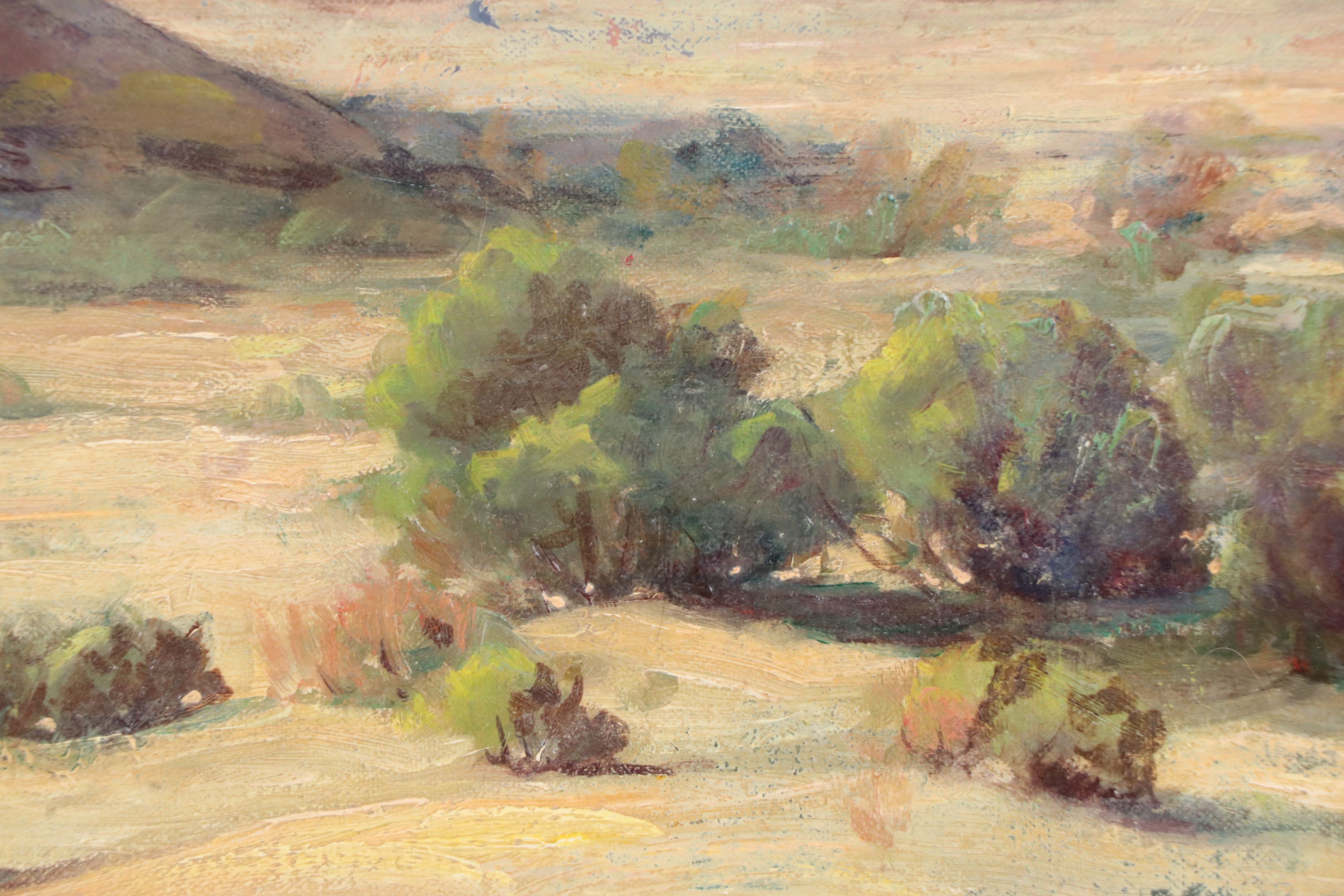 Edith Sowersby Mountain Landscape Oil Painting, Early 20th Century