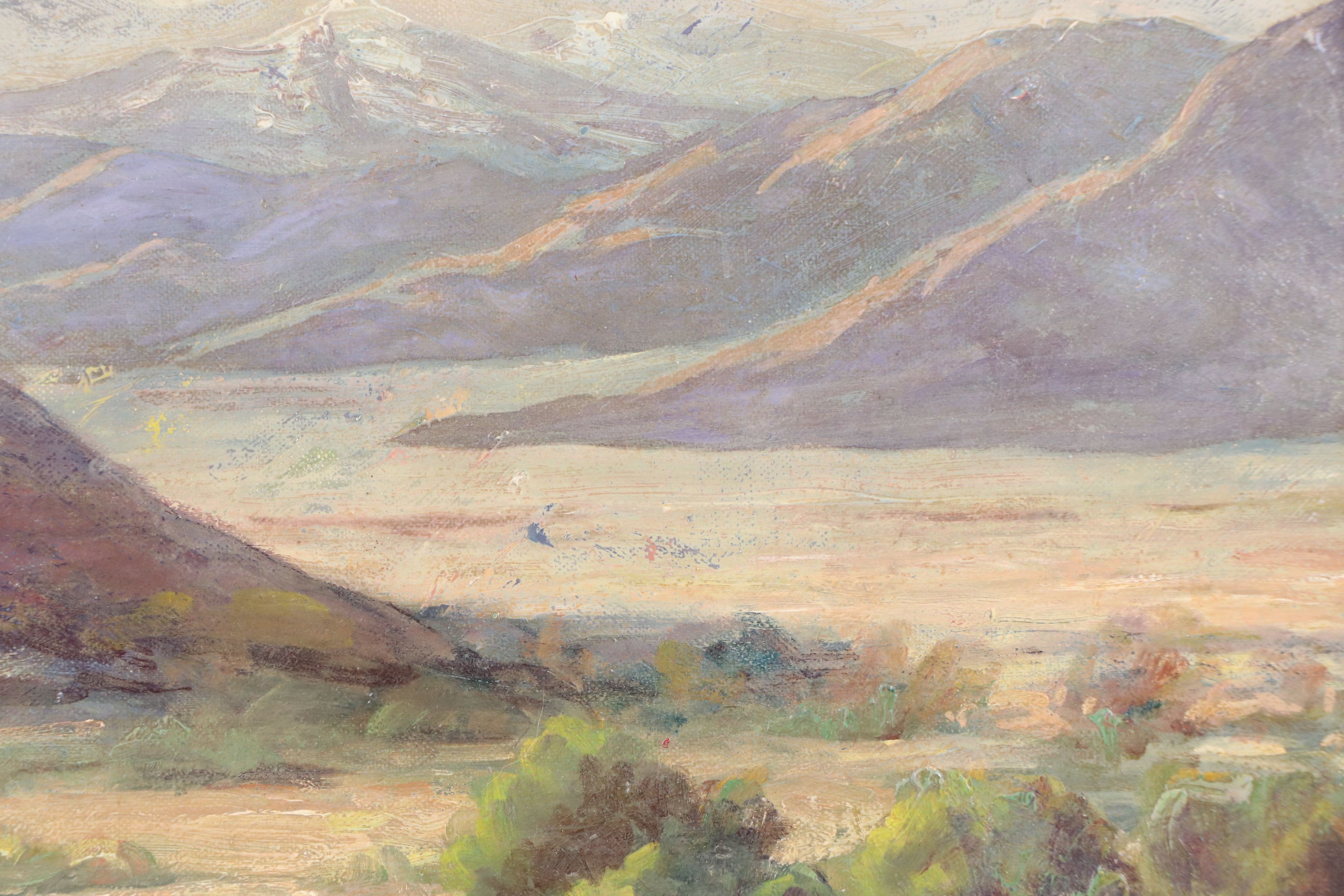 Edith Sowersby Mountain Landscape Oil Painting, Early 20th Century