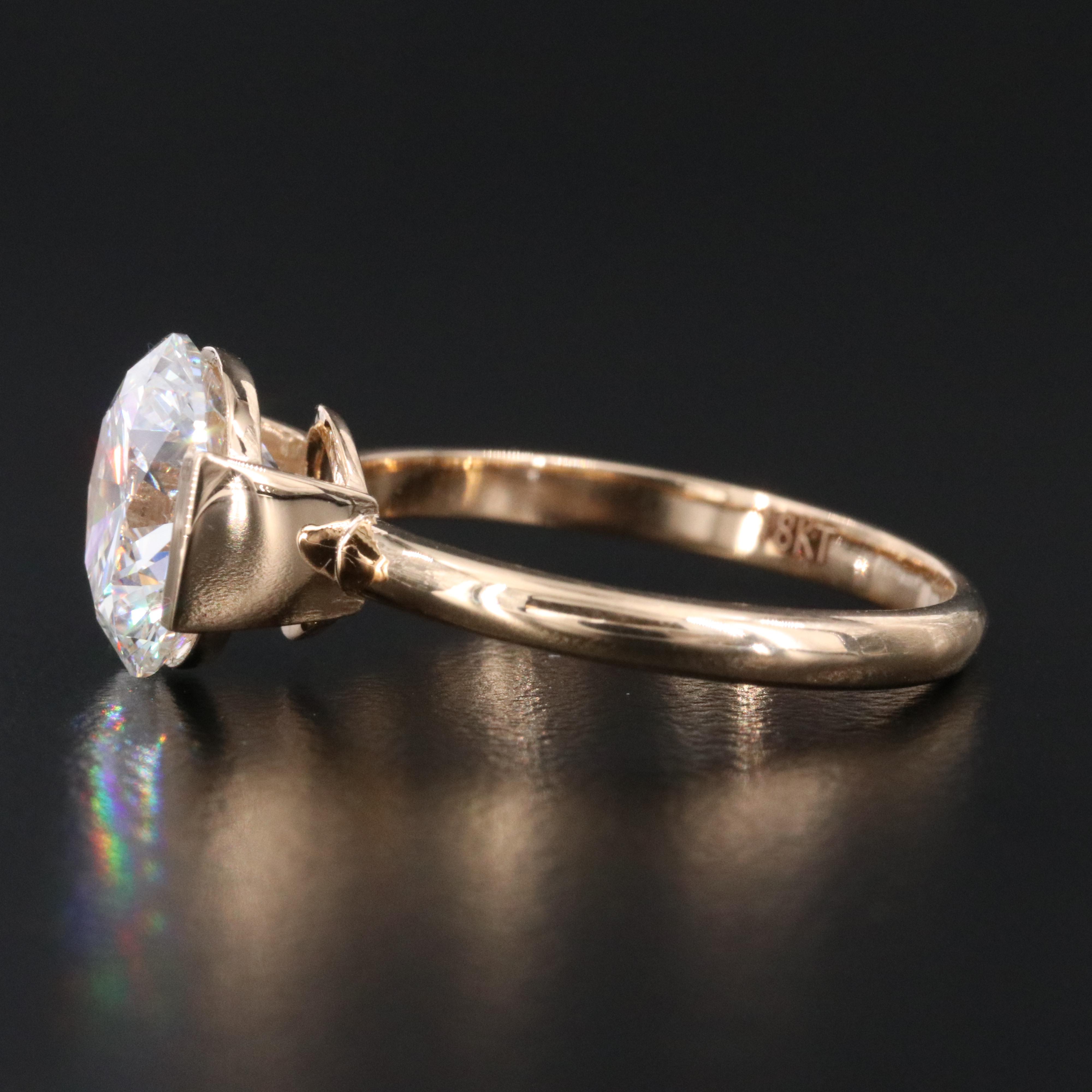 18K 3.03 CTW Lab Grown Diamond Ring with IGI Report