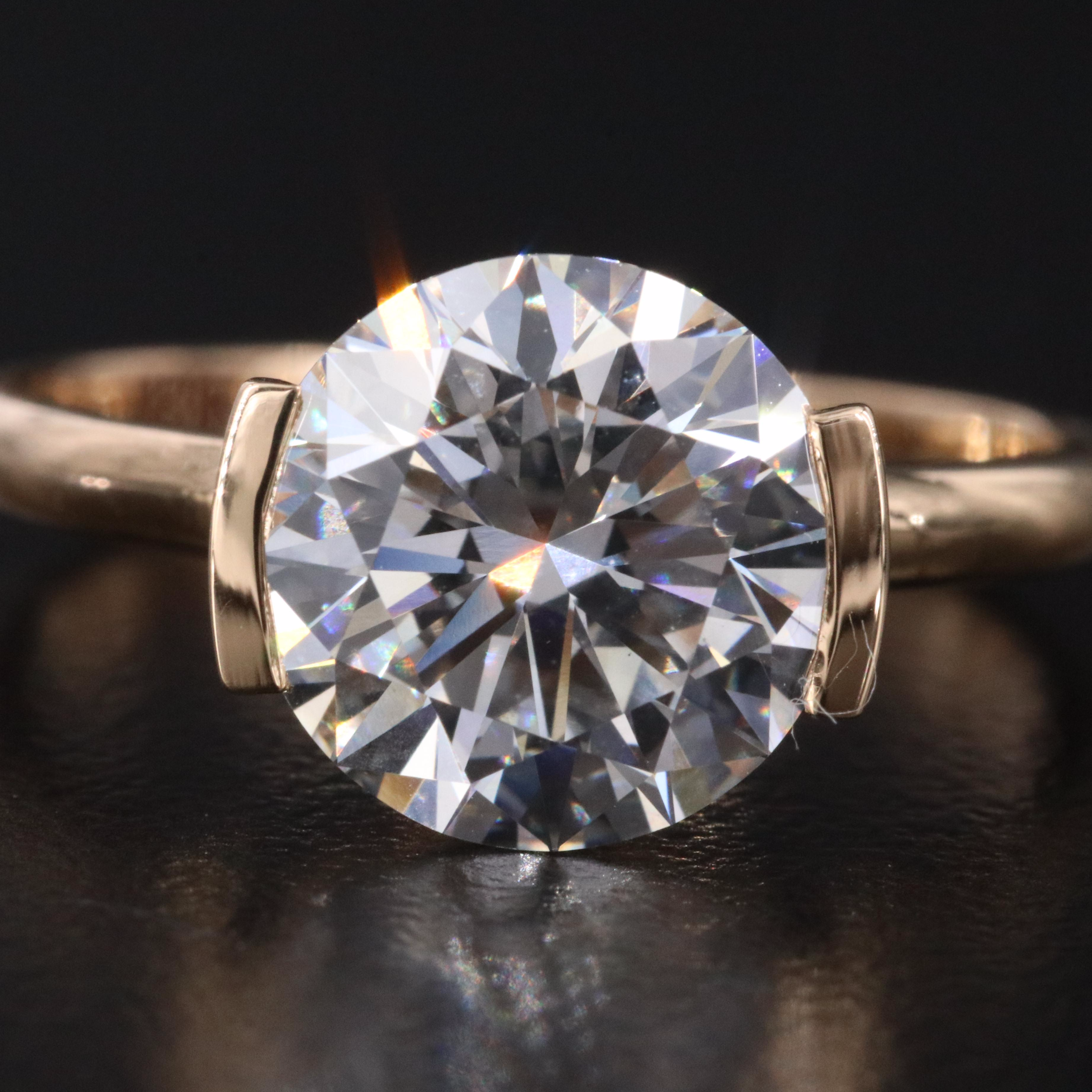 18K 3.03 CTW Lab Grown Diamond Ring with IGI Report