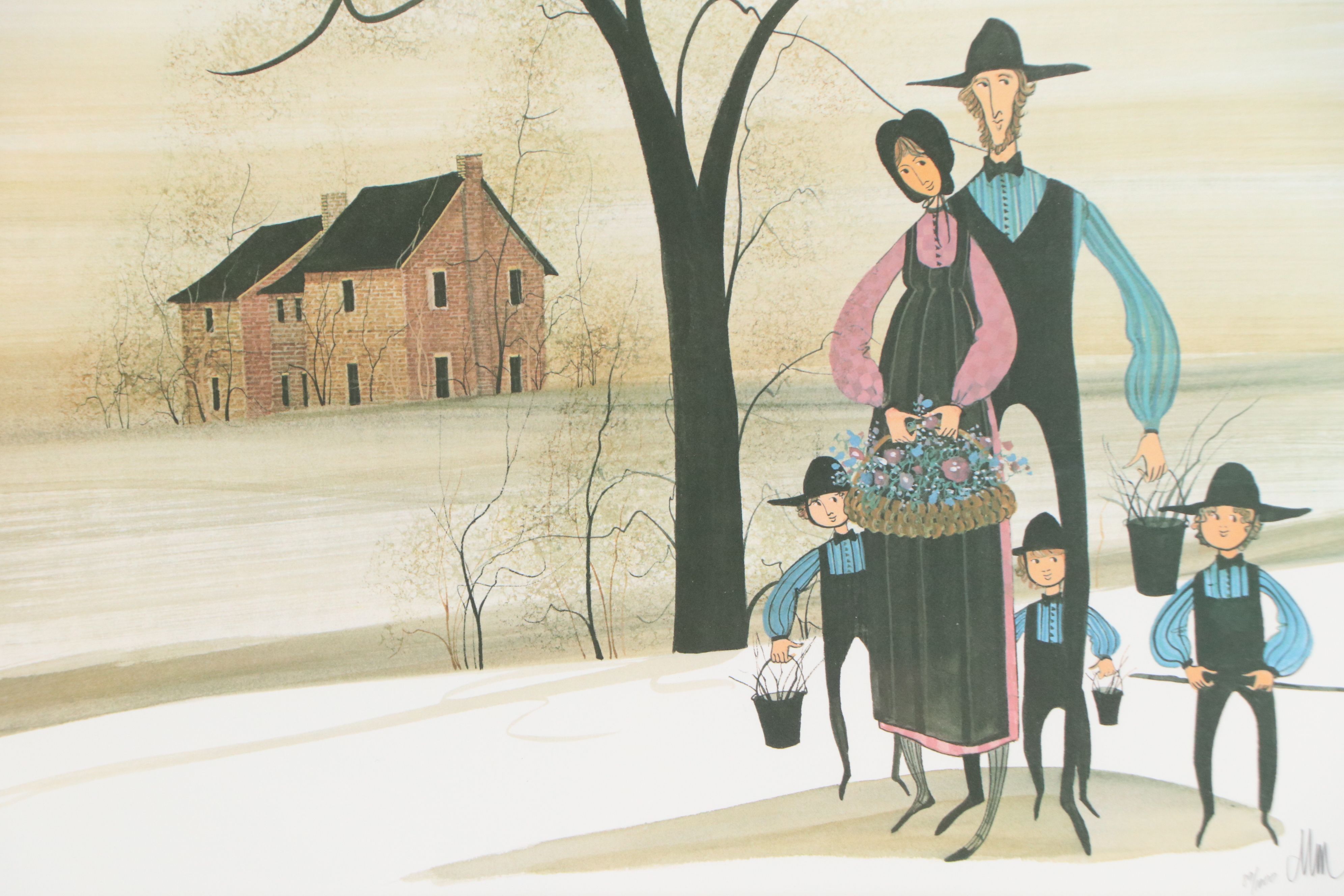 Patricia Buckley-Moss Offset Lithographs "Prairie Family" and More