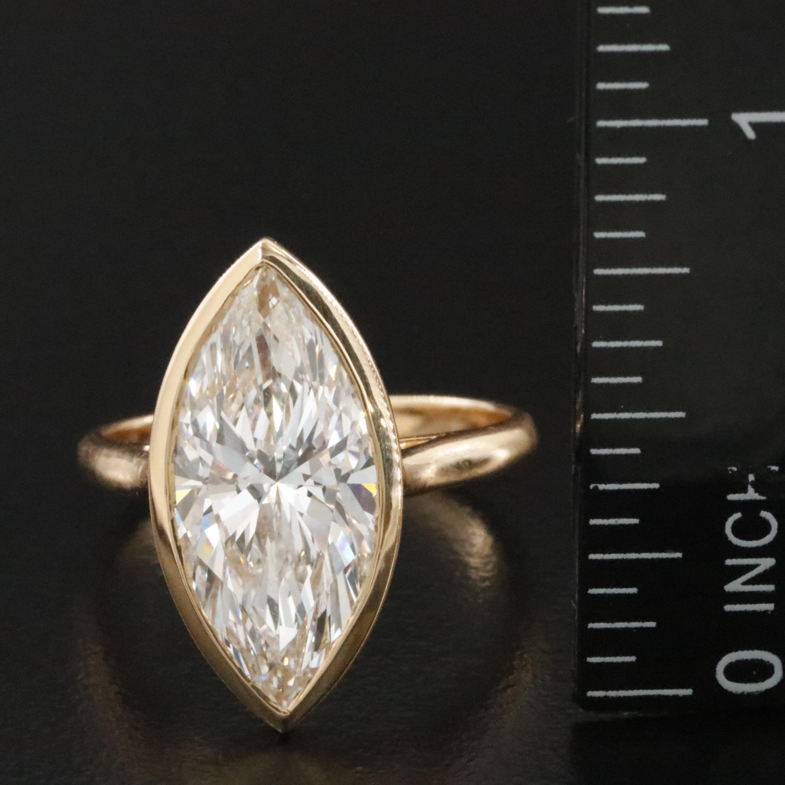 18K 6.04 CT Lab Grown Diamond Solitaire Ring with IGI Report