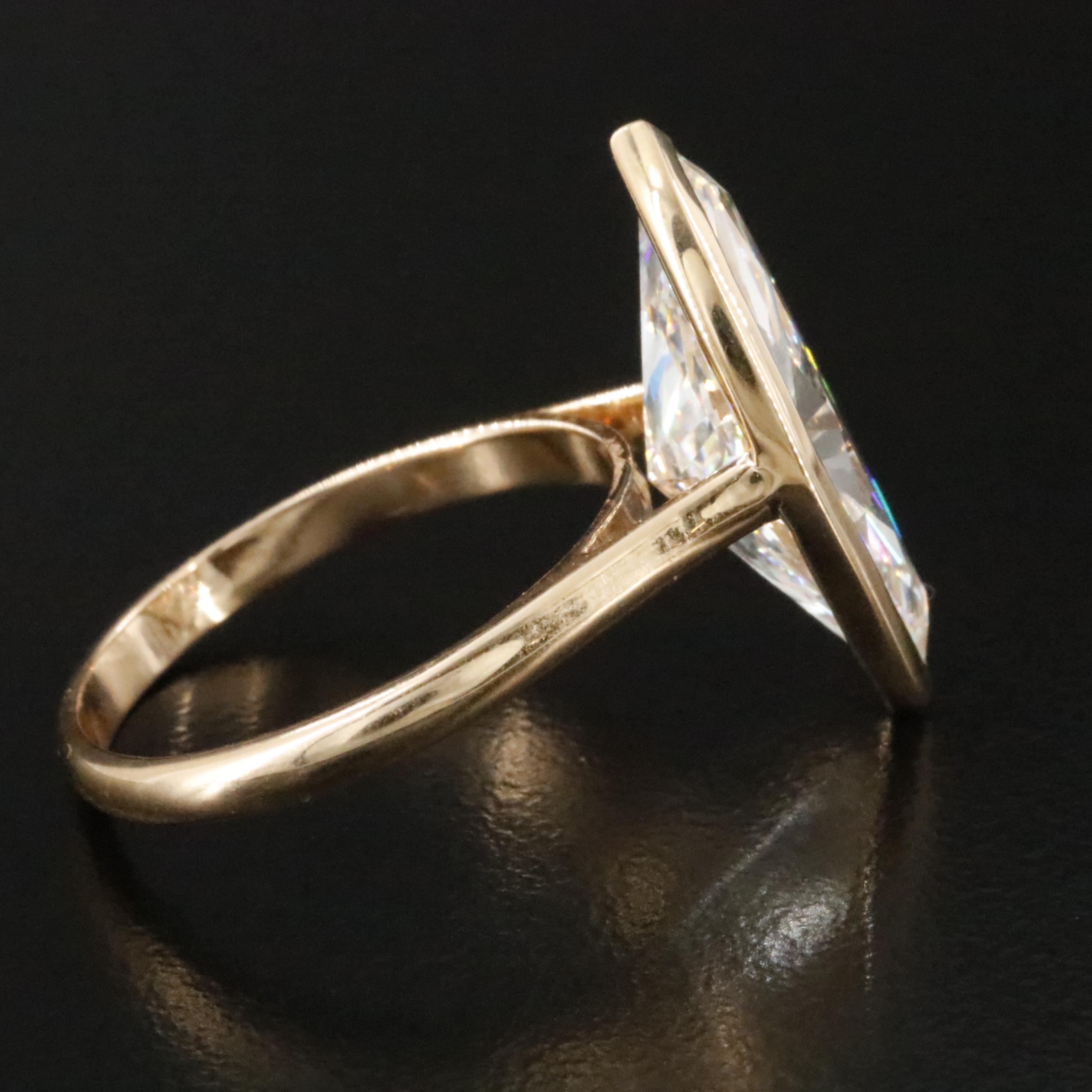 18K 6.04 CT Lab Grown Diamond Solitaire Ring with IGI Report