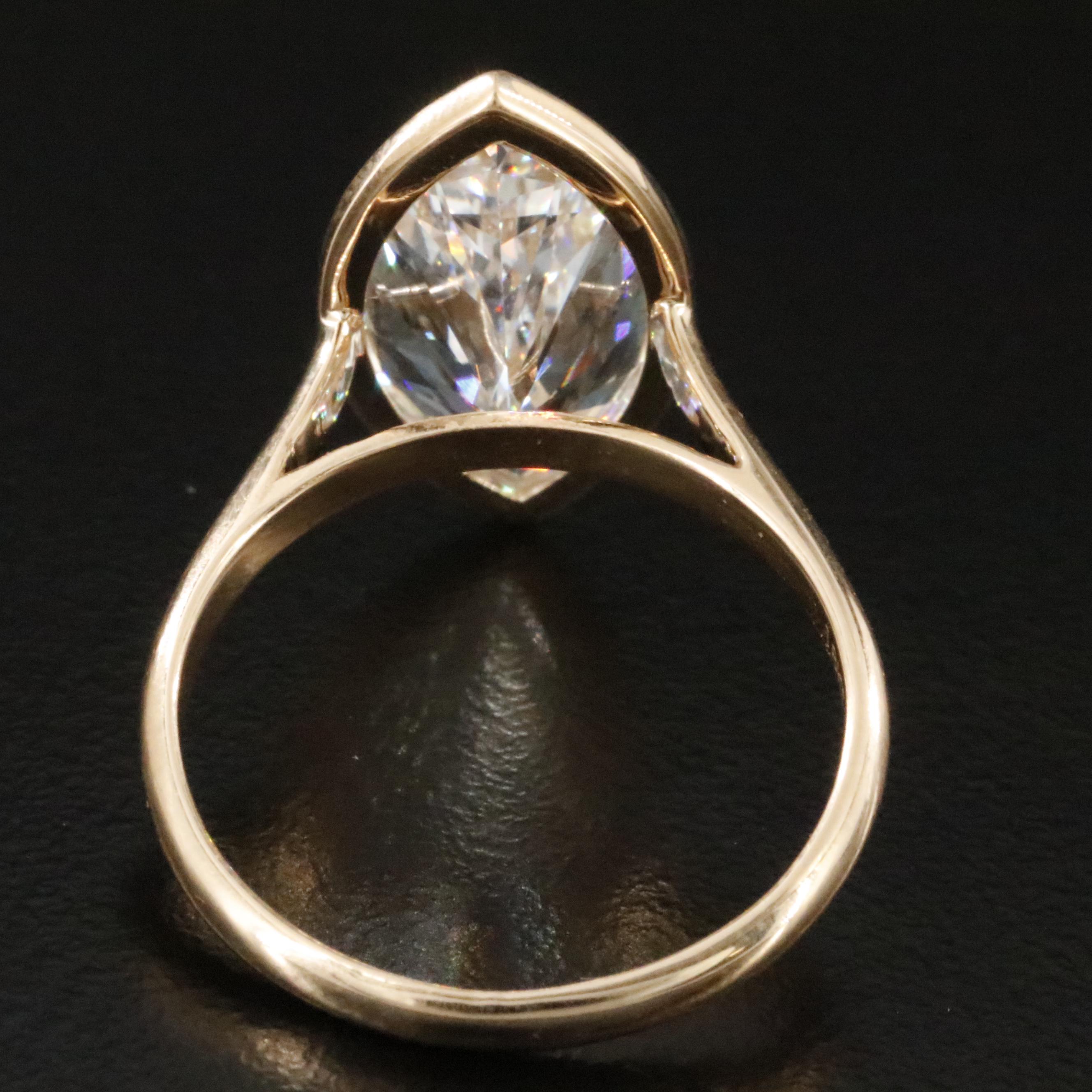 18K 6.04 CT Lab Grown Diamond Solitaire Ring with IGI Report