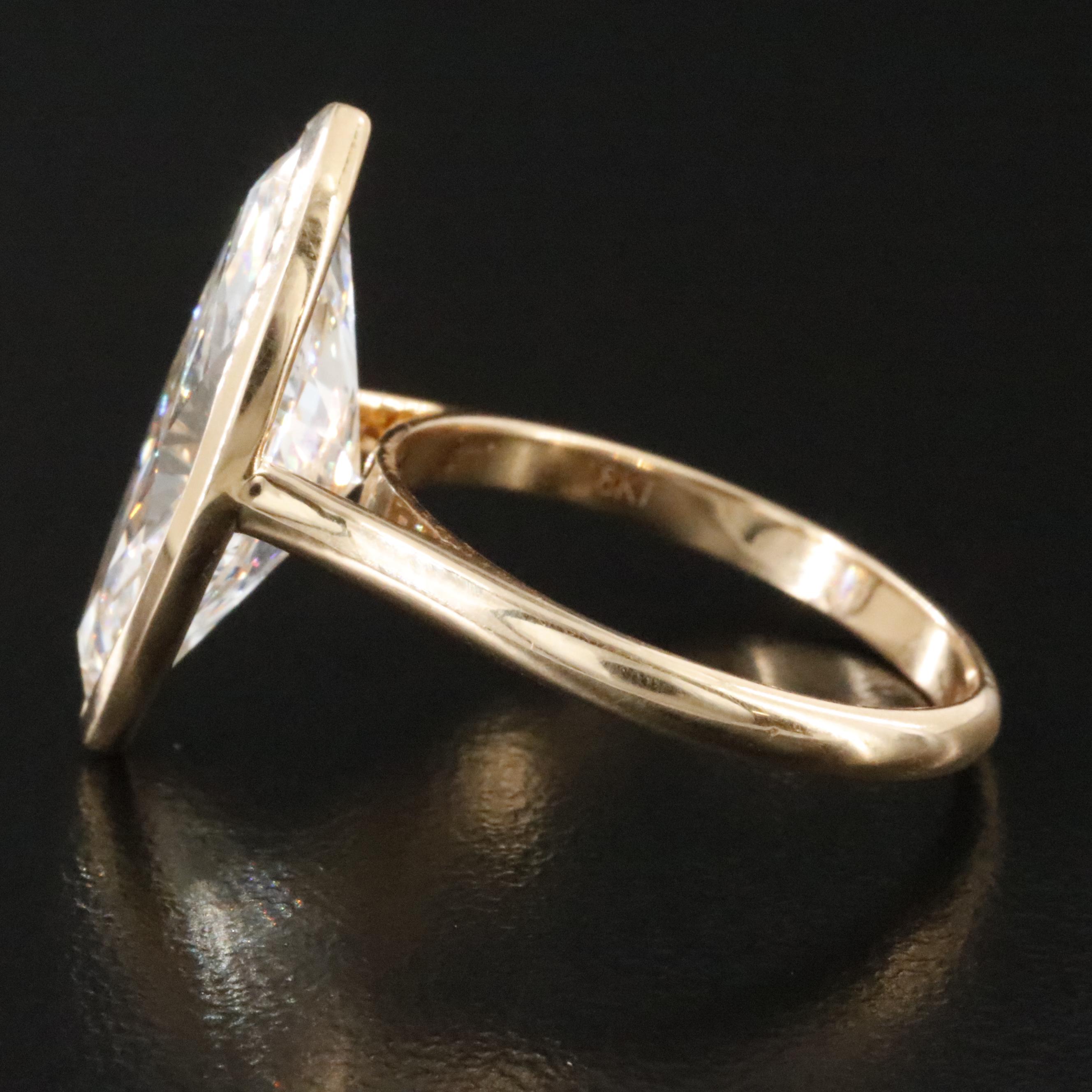 18K 6.04 CT Lab Grown Diamond Solitaire Ring with IGI Report