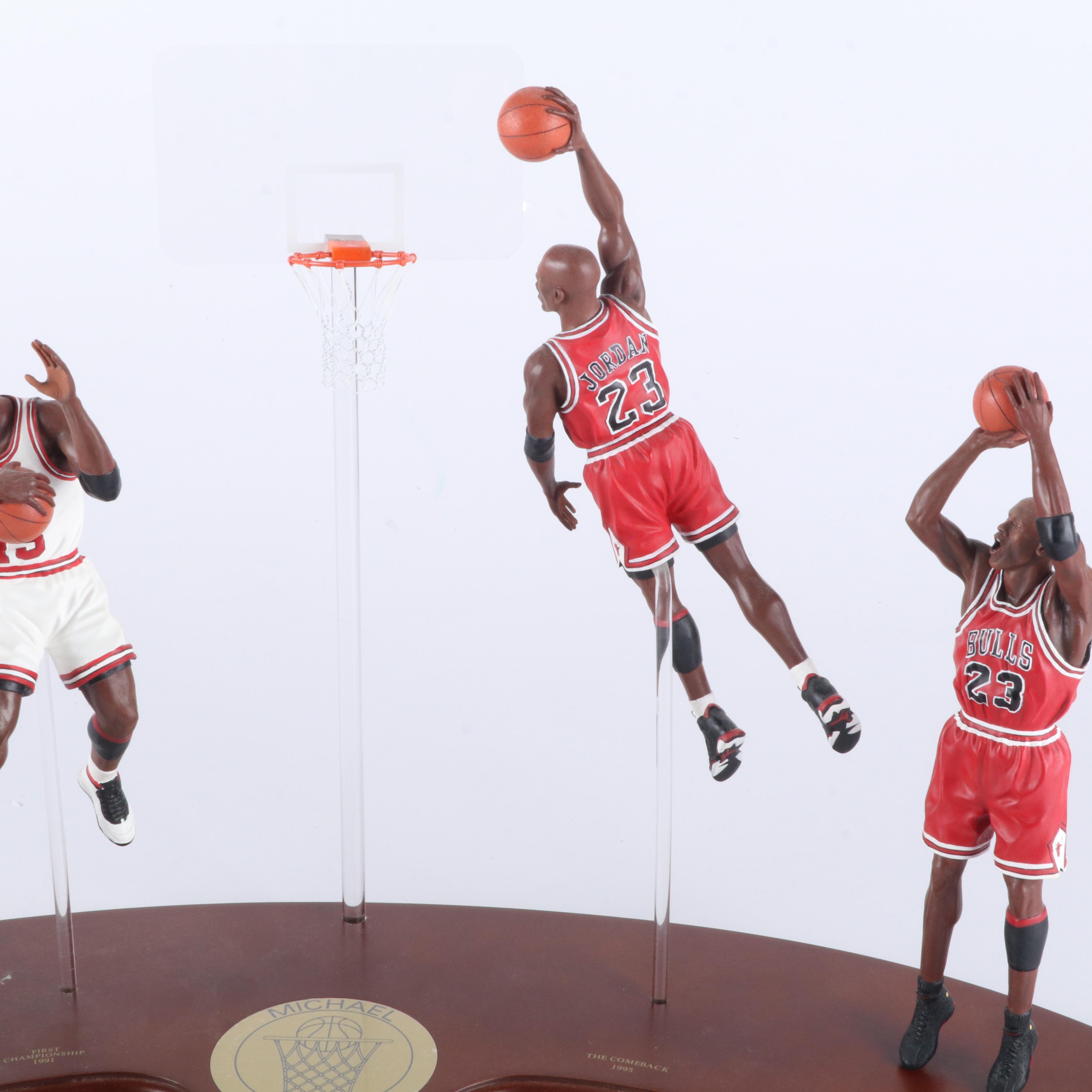 Michael Jordan Danbury Mint Chicago Bulls Figures with Display