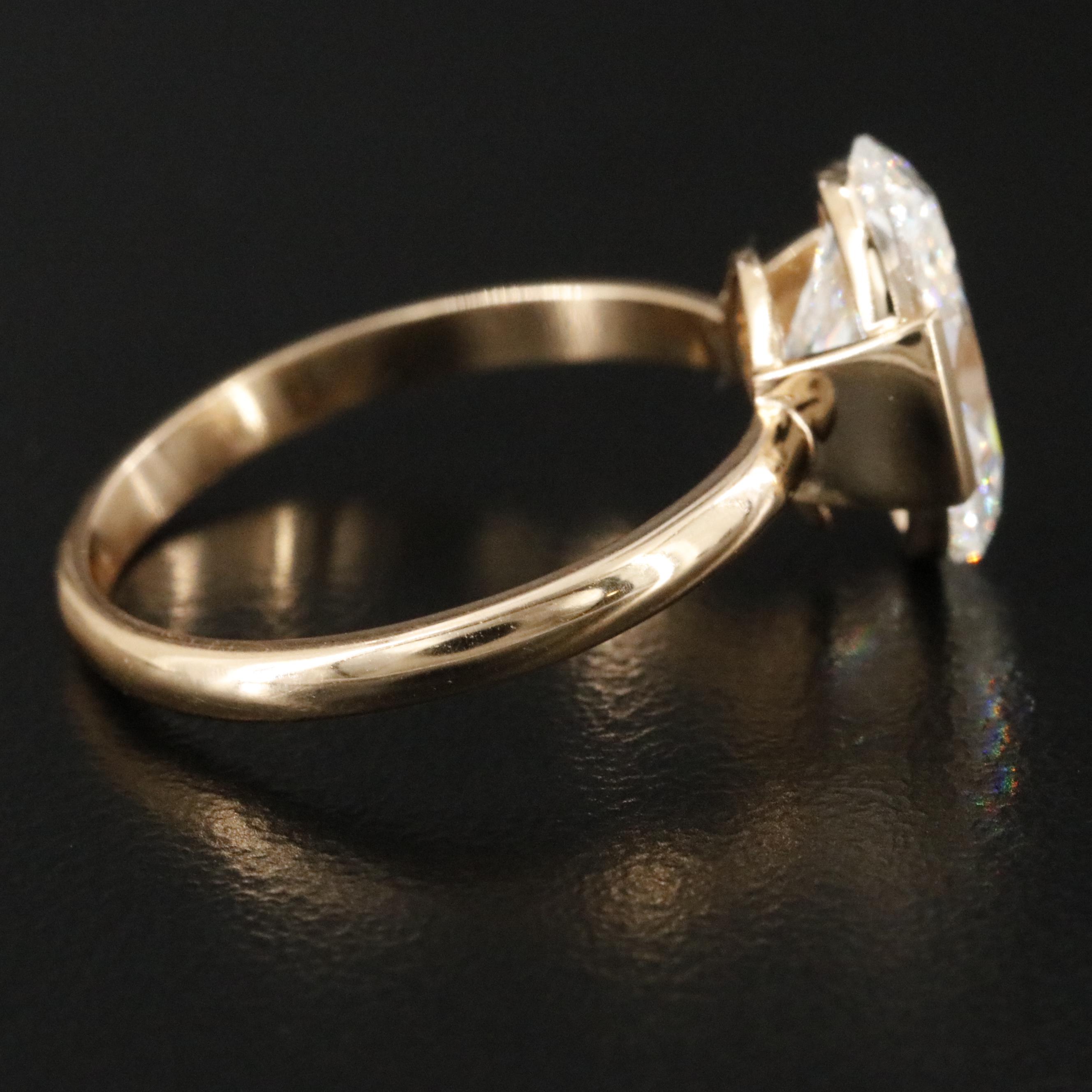 18K 2.98 CT Lab Grown Diamond Solitaire Ring with IGI Report