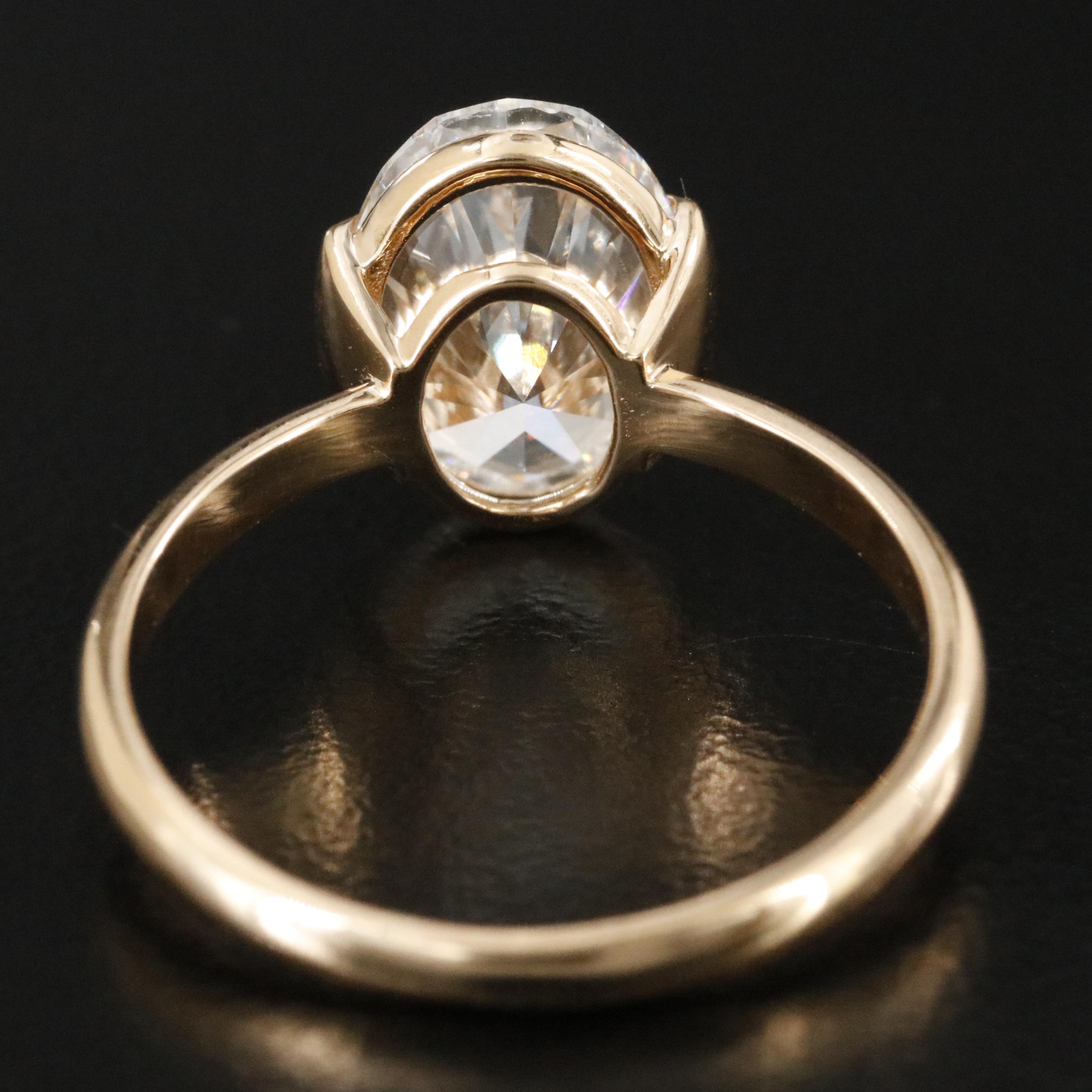 18K 2.98 CT Lab Grown Diamond Solitaire Ring with IGI Report