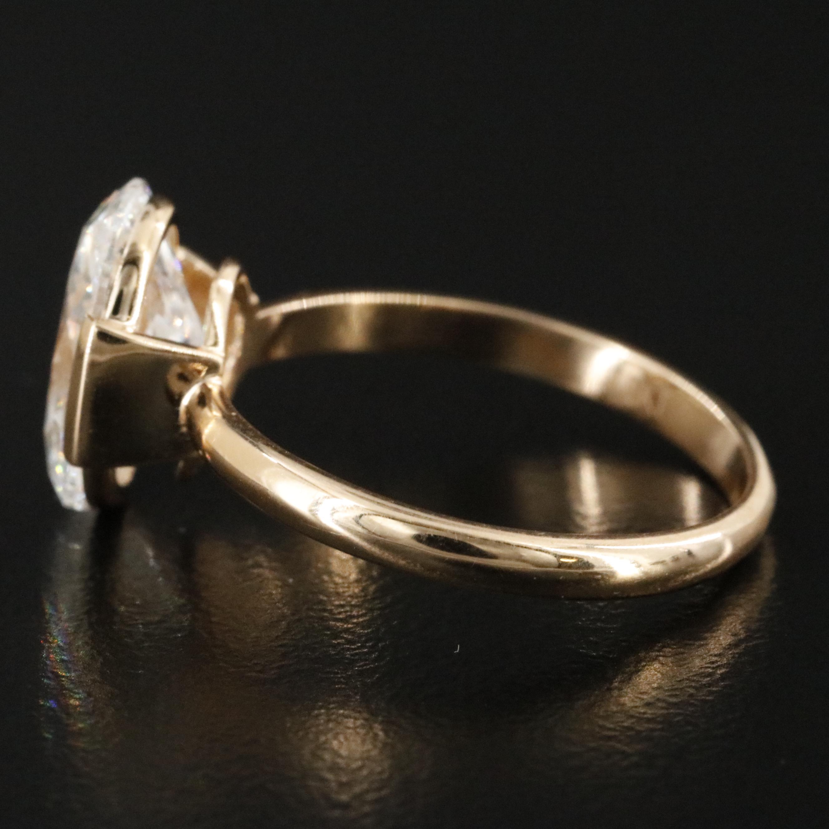 18K 2.98 CT Lab Grown Diamond Solitaire Ring with IGI Report