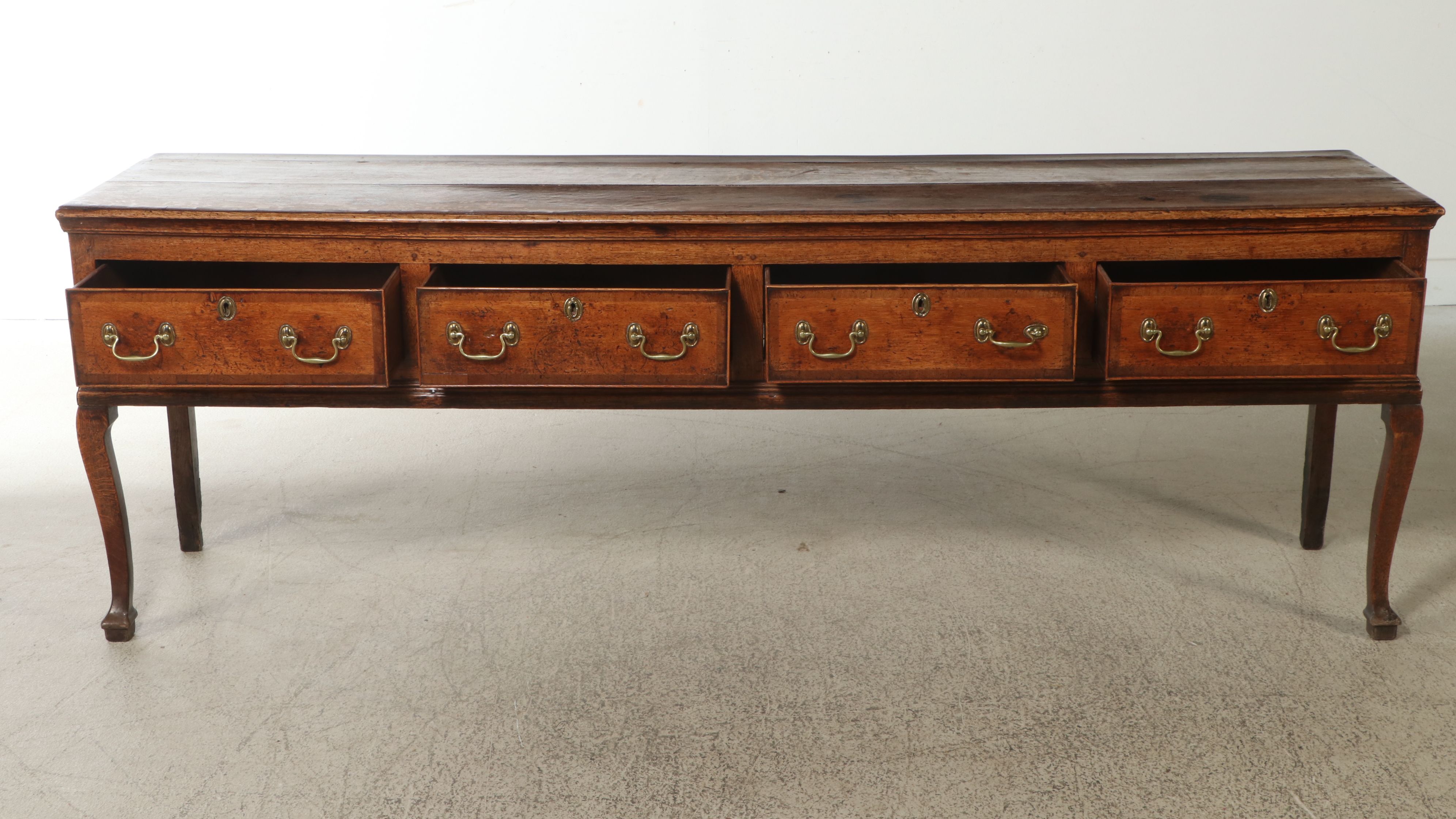 George II Period Walnut Low Dresser (Dresser Base), 18th Century