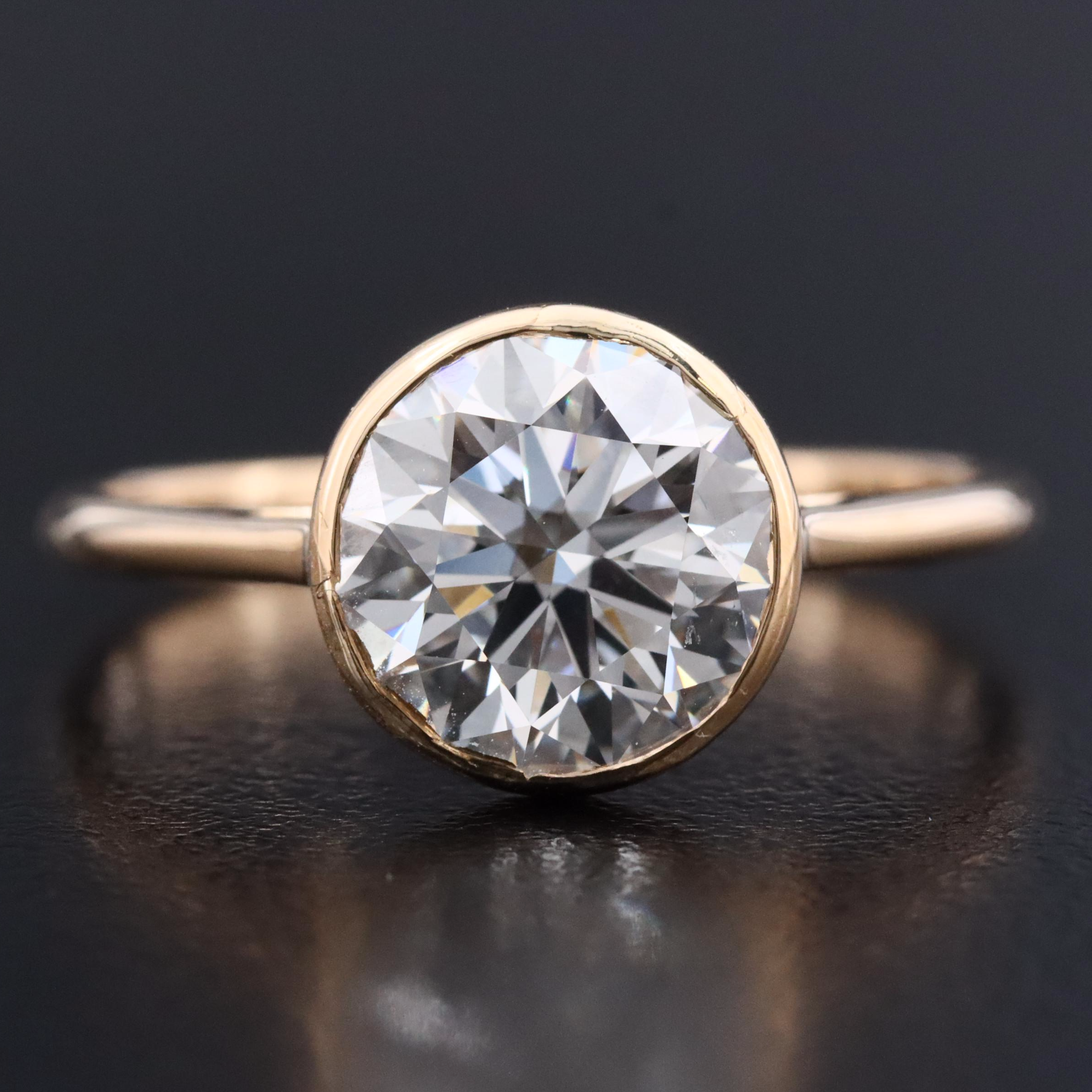 18K 2.51 CT Lab Grown Diamond Solitaire Ring with IGI Report