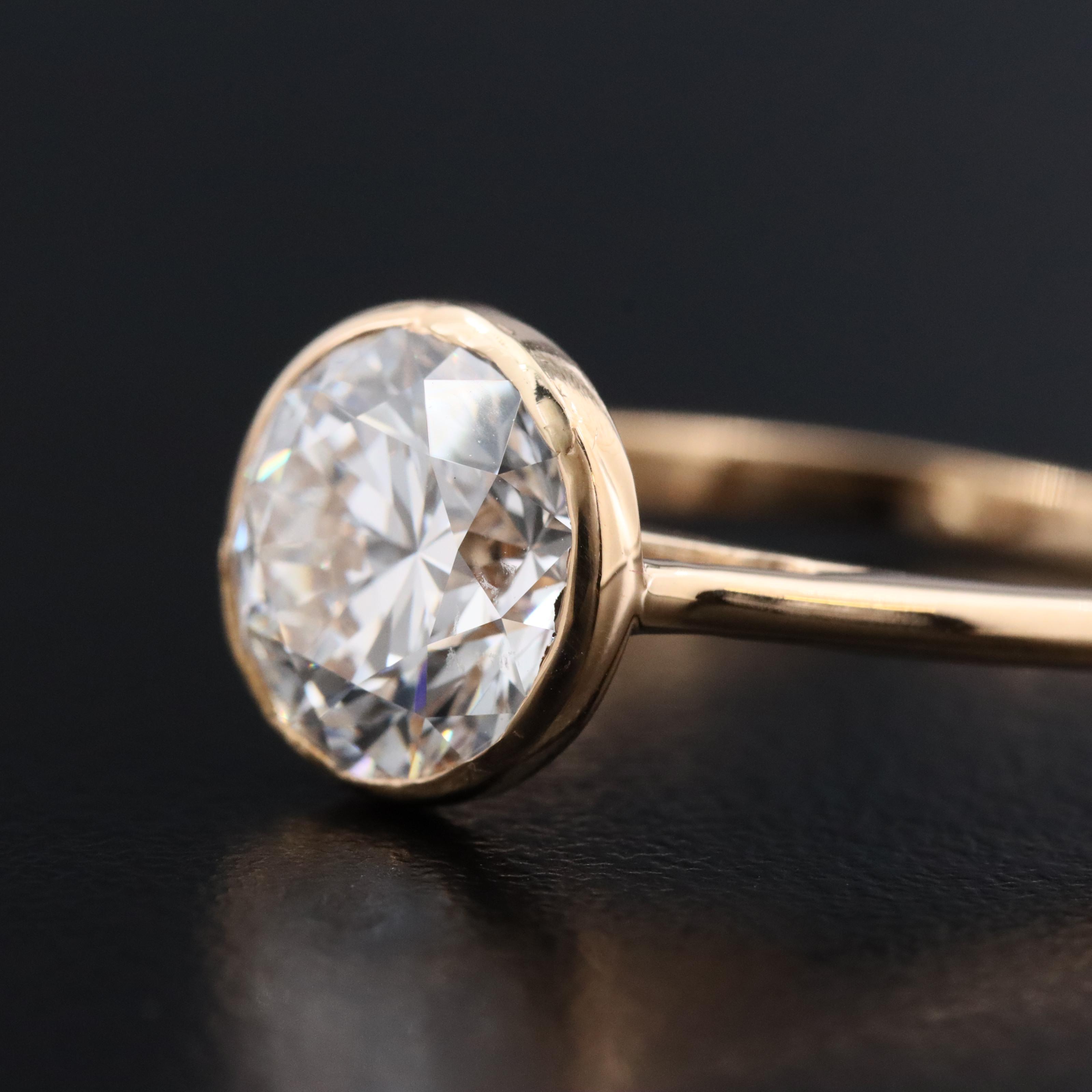 18K 2.51 CT Lab Grown Diamond Solitaire Ring with IGI Report