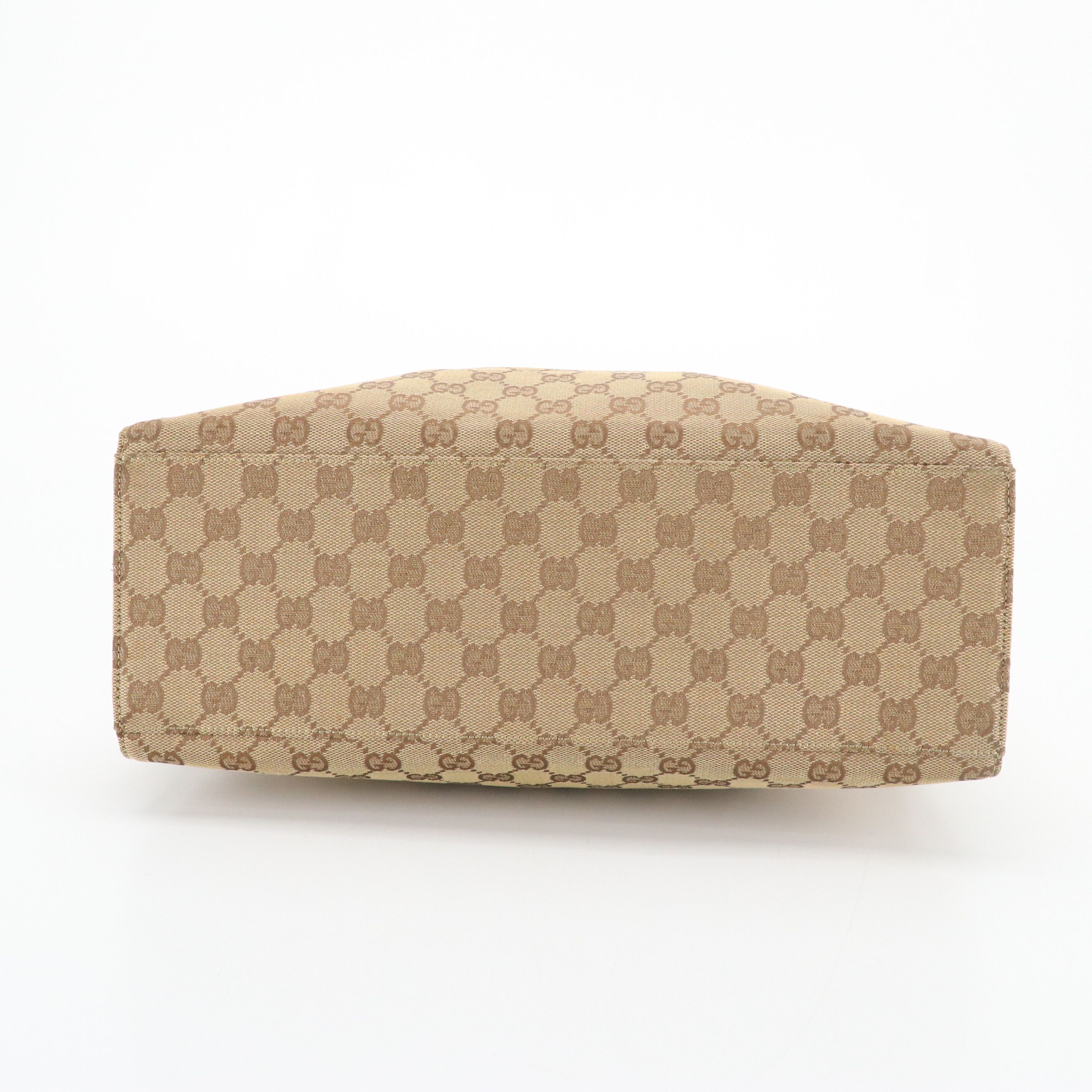 Gucci Bamboo Handle GG Canvas Tote Bag