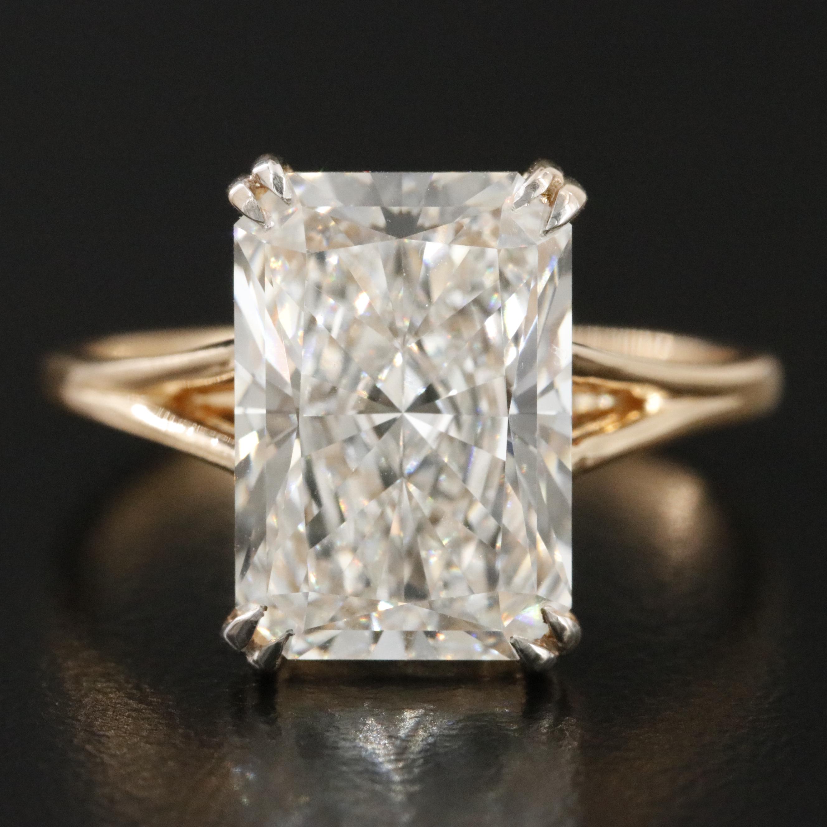 18K 5.06 CTW Lab Grown Diamond Ring with IGI Report