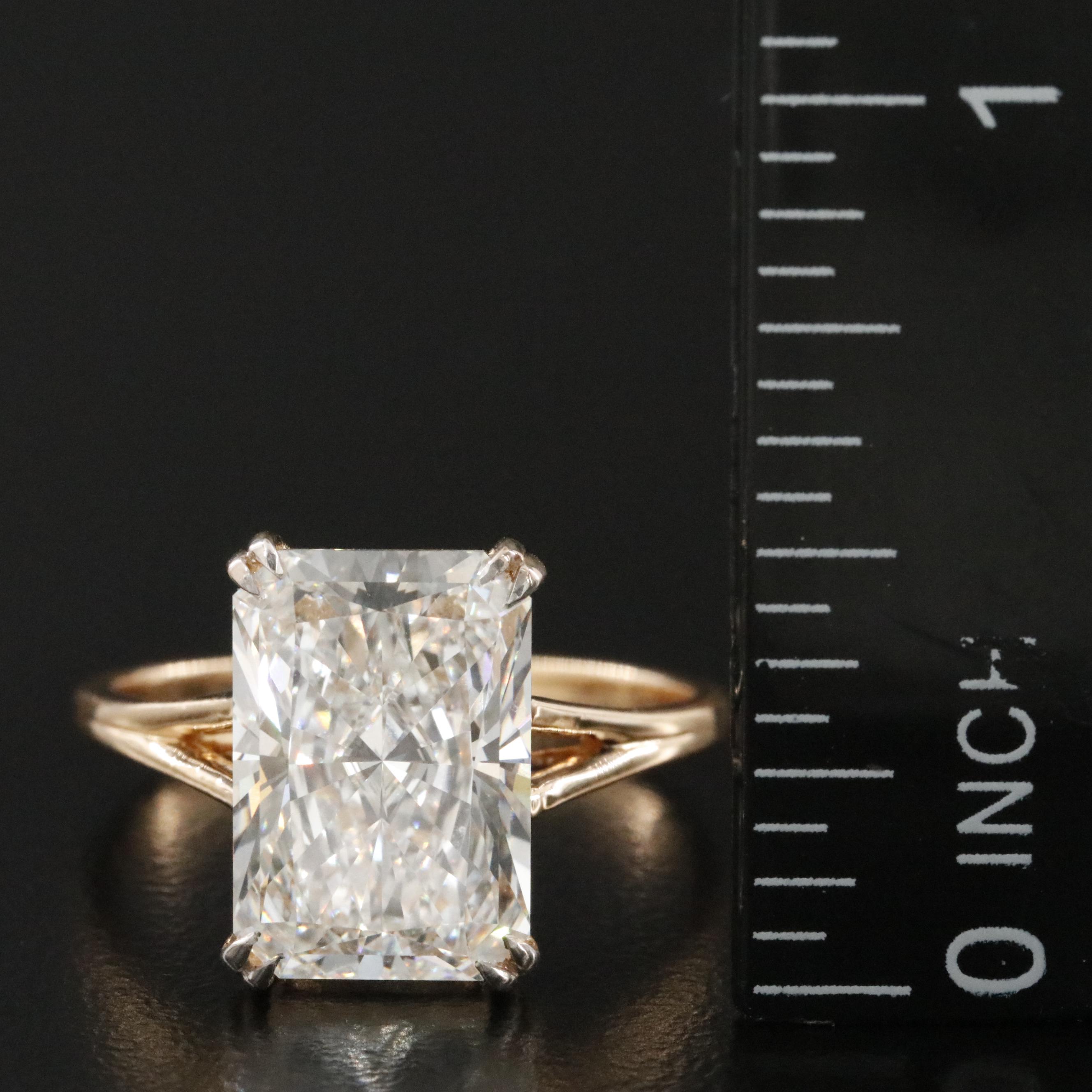 18K 5.06 CTW Lab Grown Diamond Ring with IGI Report