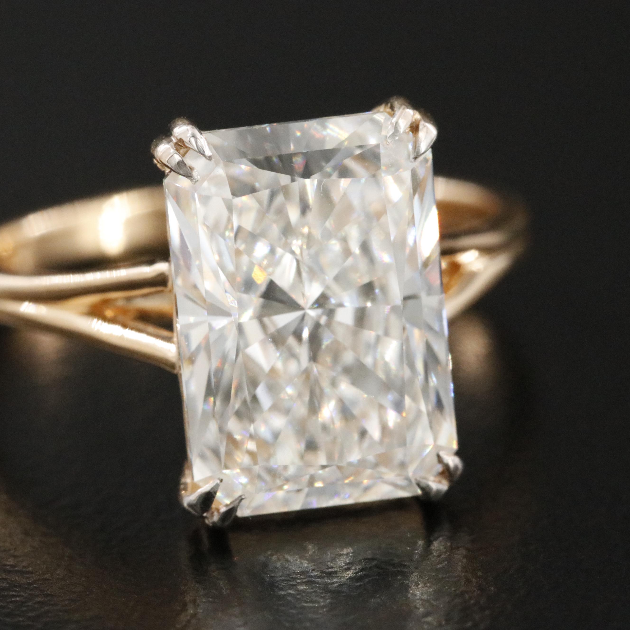 18K 5.06 CTW Lab Grown Diamond Ring with IGI Report