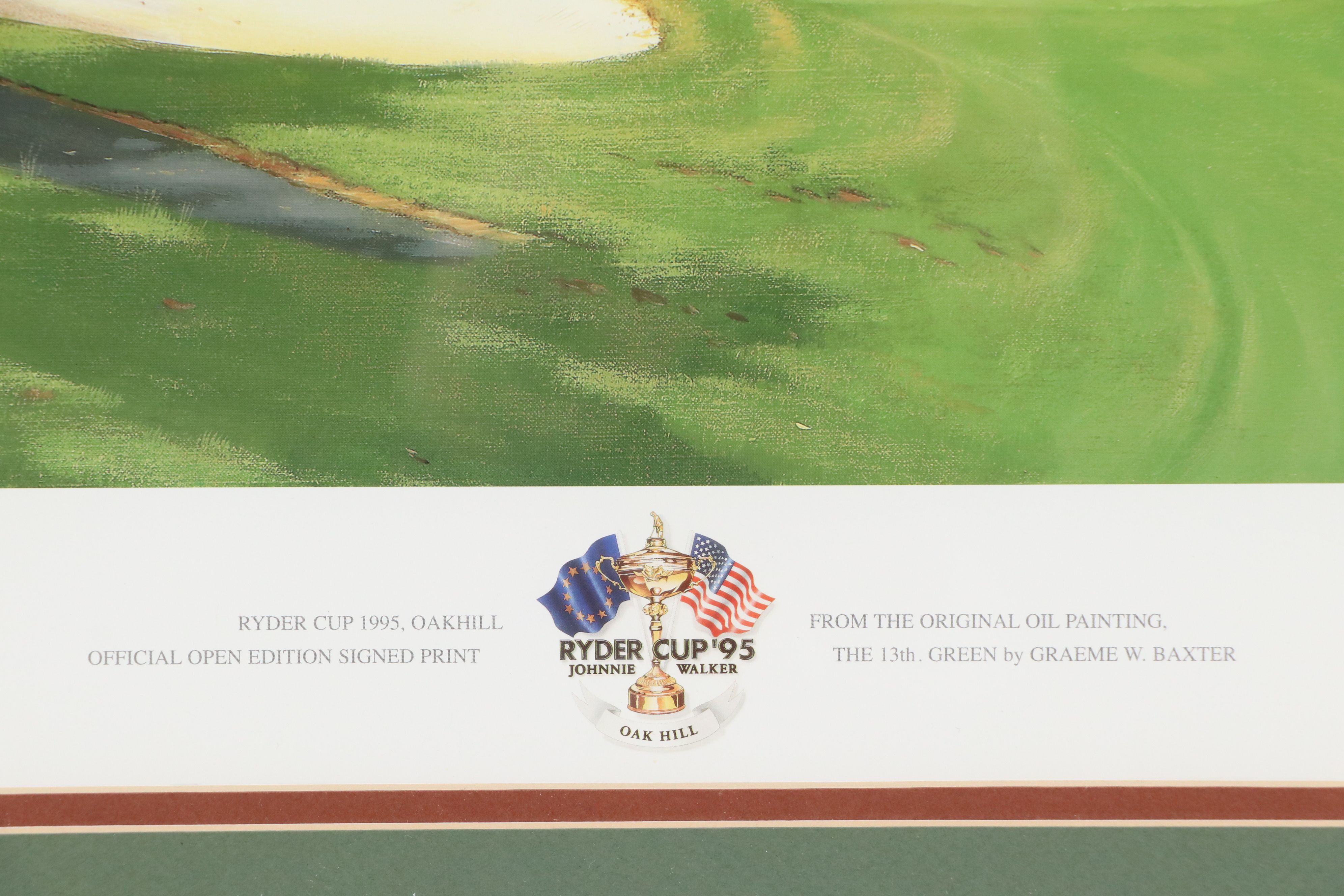 Graeme W. Baxter Offset Lithograph "Ryder Cup, Oak Hill: The 13th Green," 1995