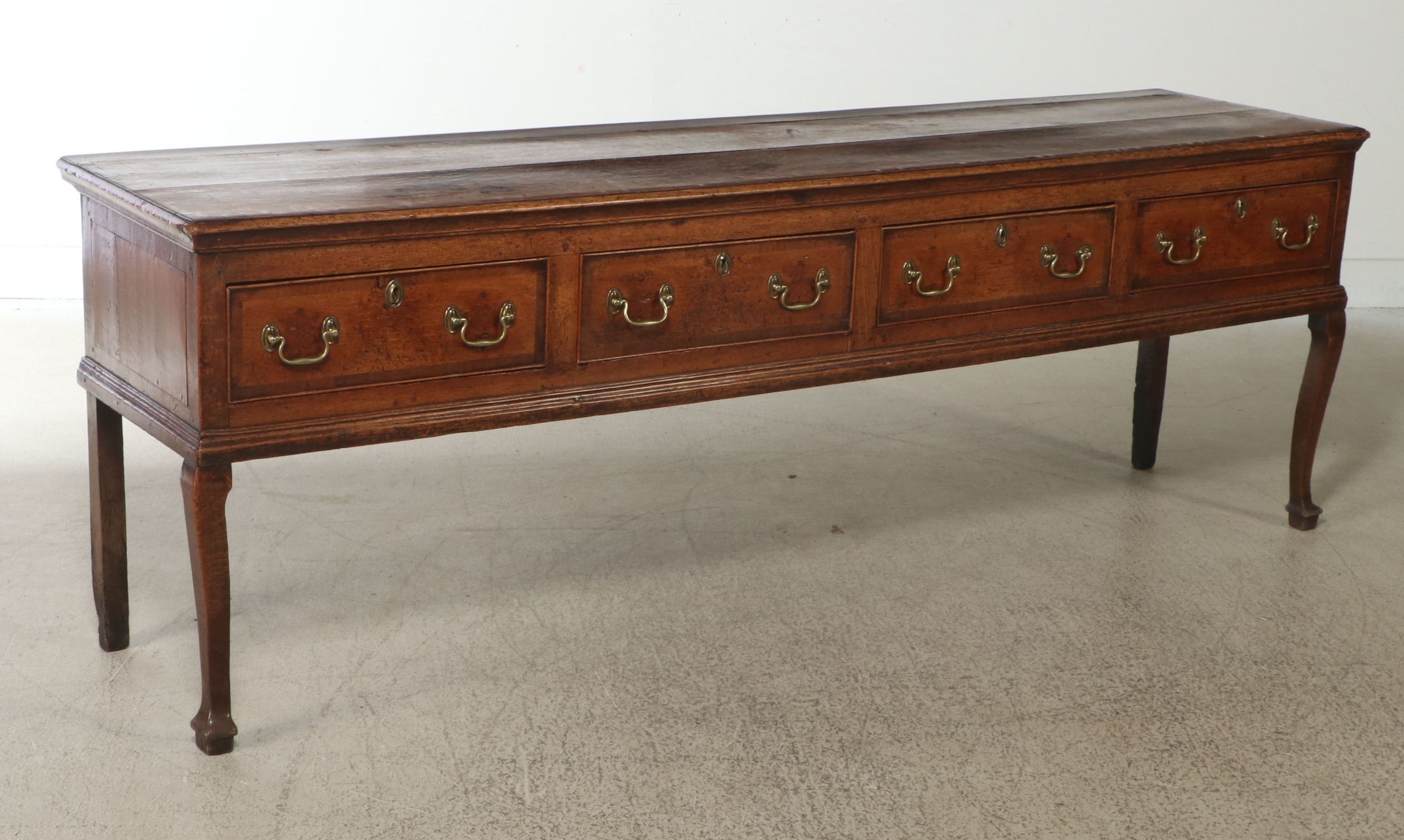 George II Period Walnut Low Dresser (Dresser Base), 18th Century