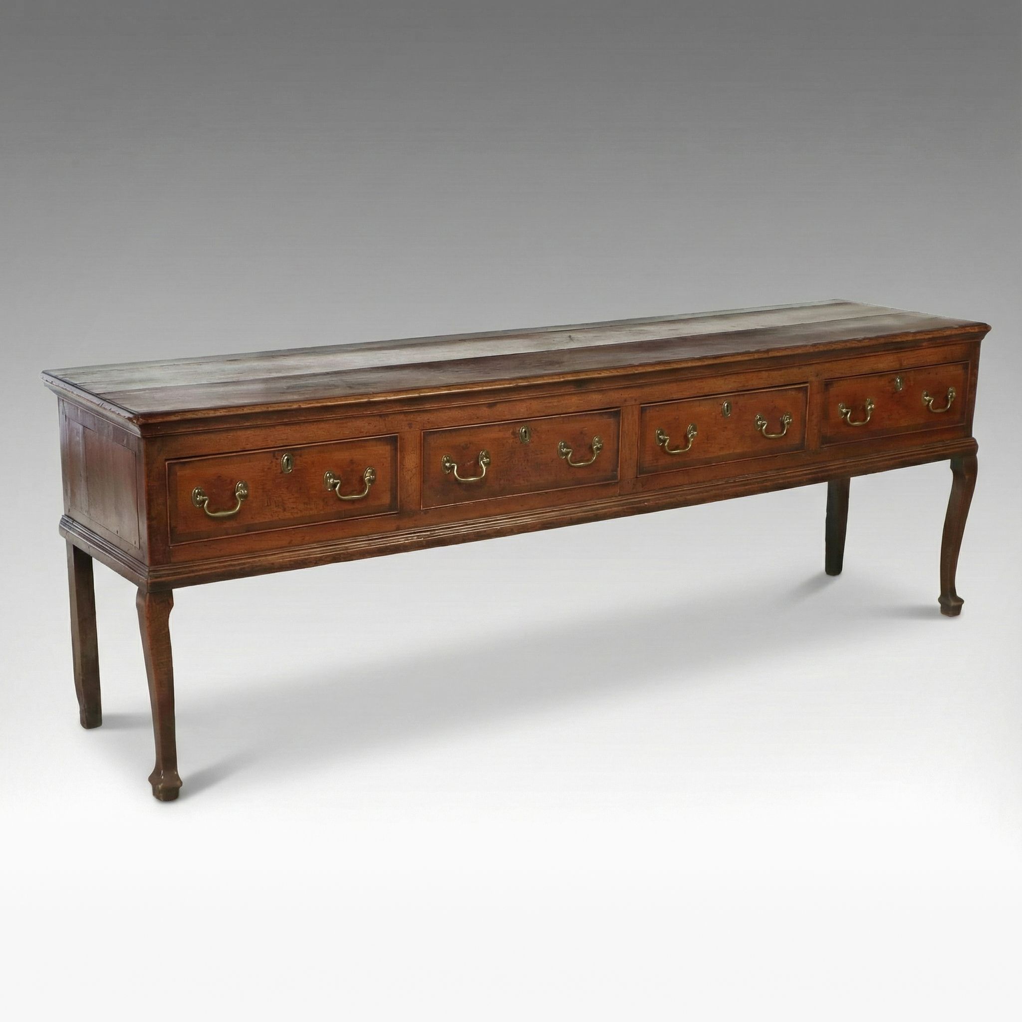 George II Period Walnut Low Dresser (Dresser Base), 18th Century