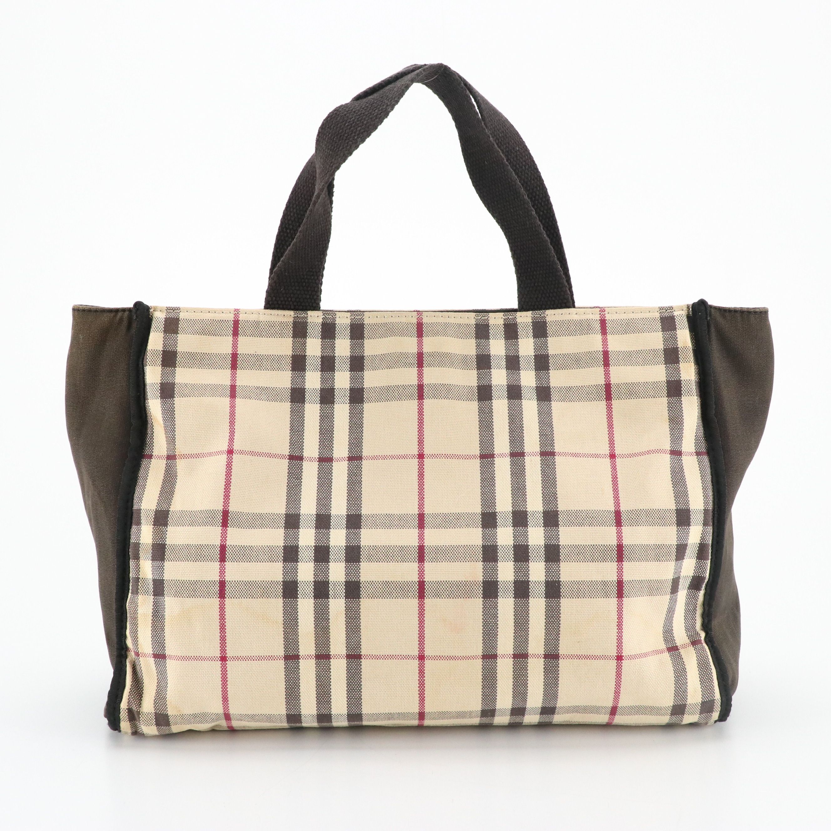 Burberry Nova Check Canvas Tote Bag