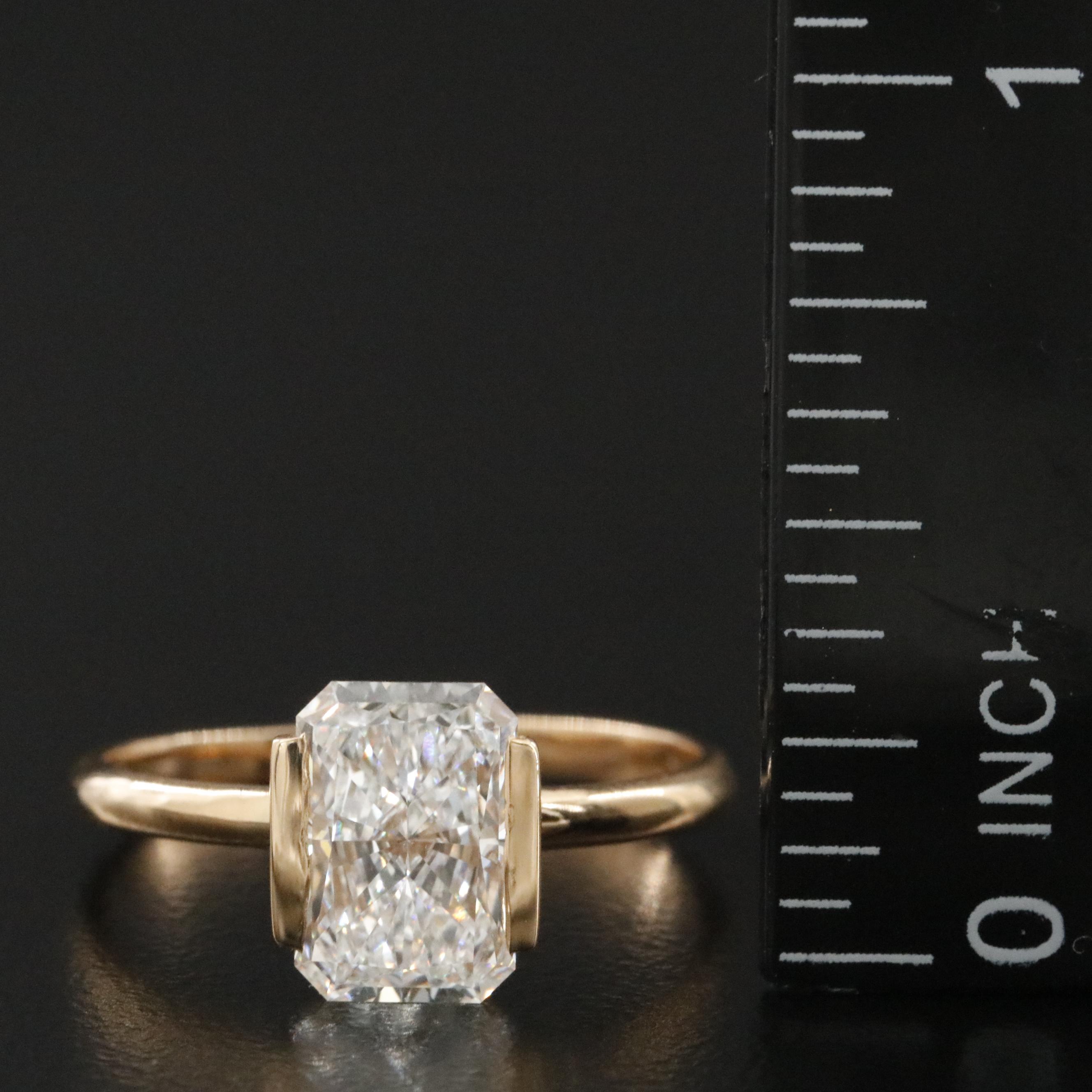 18K 2.05 CTW Lab Grown Diamond Ring with IGI Report