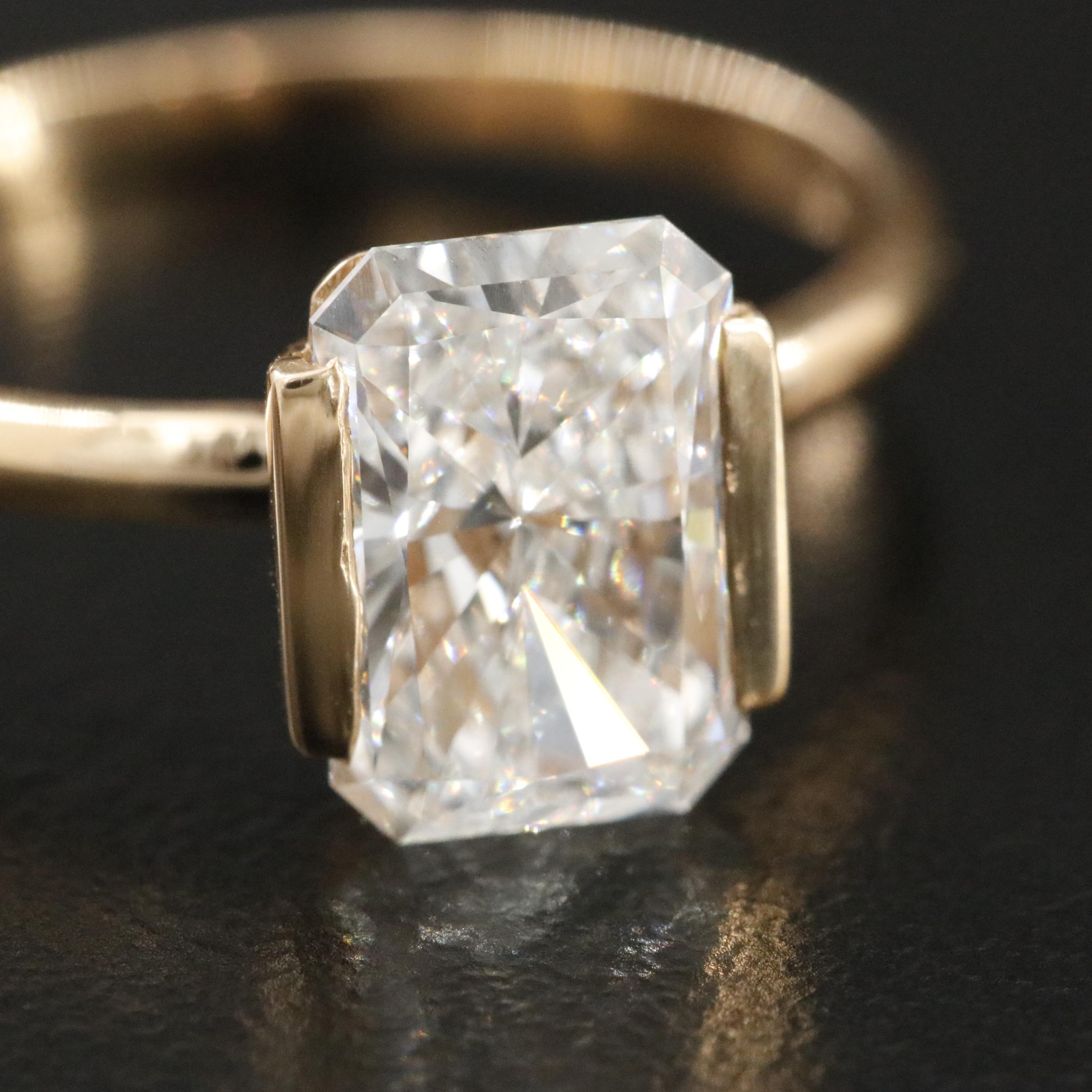 18K 2.05 CTW Lab Grown Diamond Ring with IGI Report