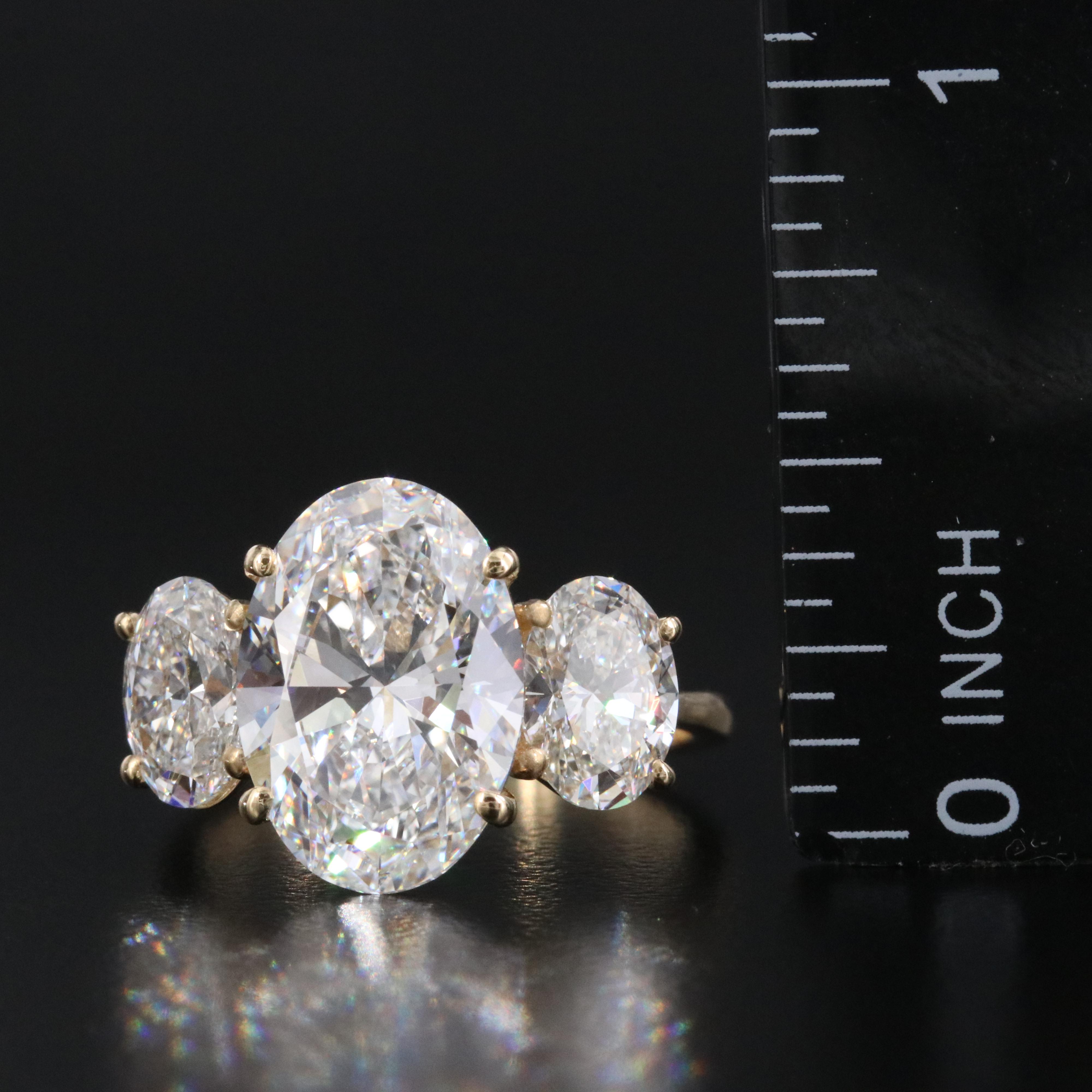 18K 7.09 CTW Lab Grown Diamond Ring with IGI Reports