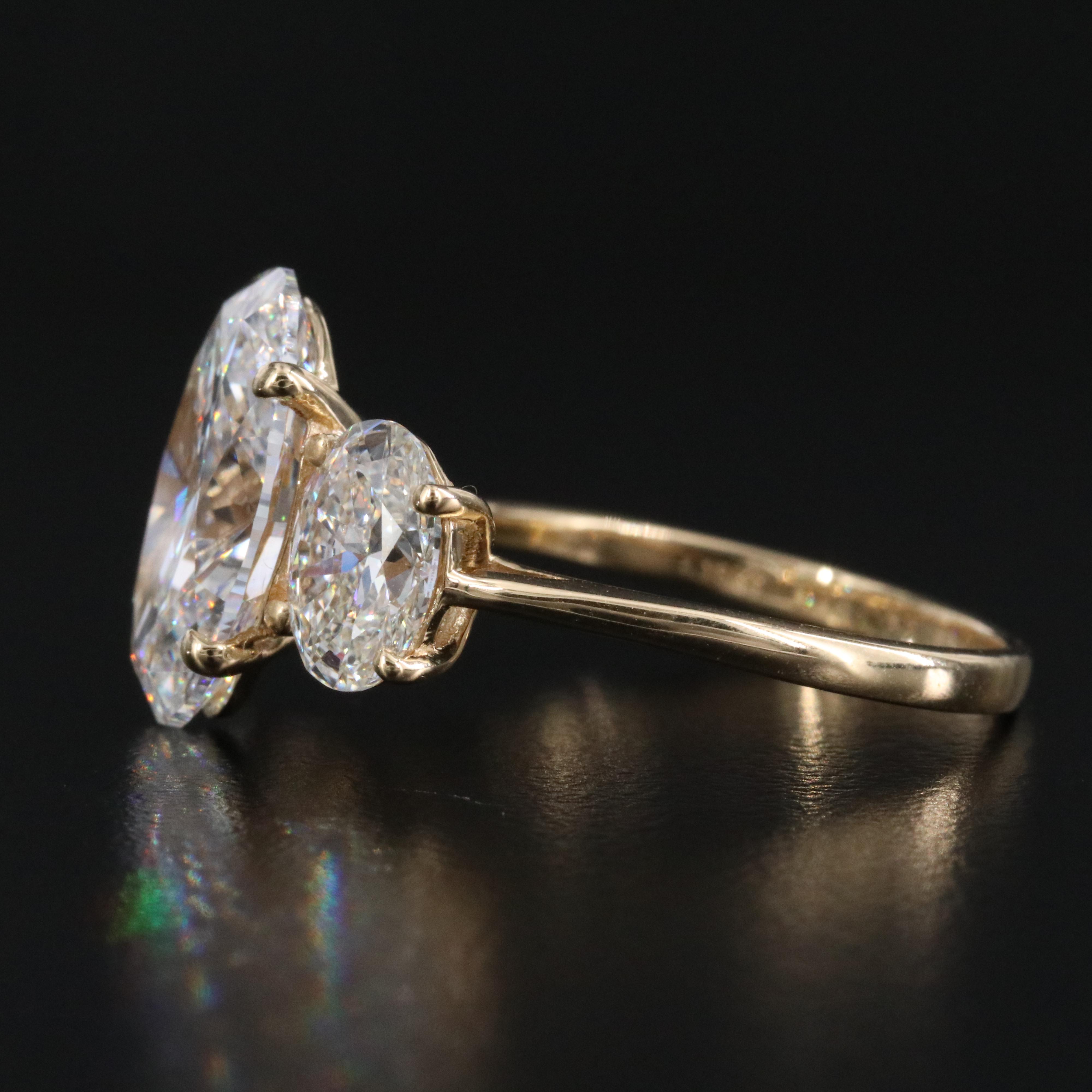 18K 7.09 CTW Lab Grown Diamond Ring with IGI Reports