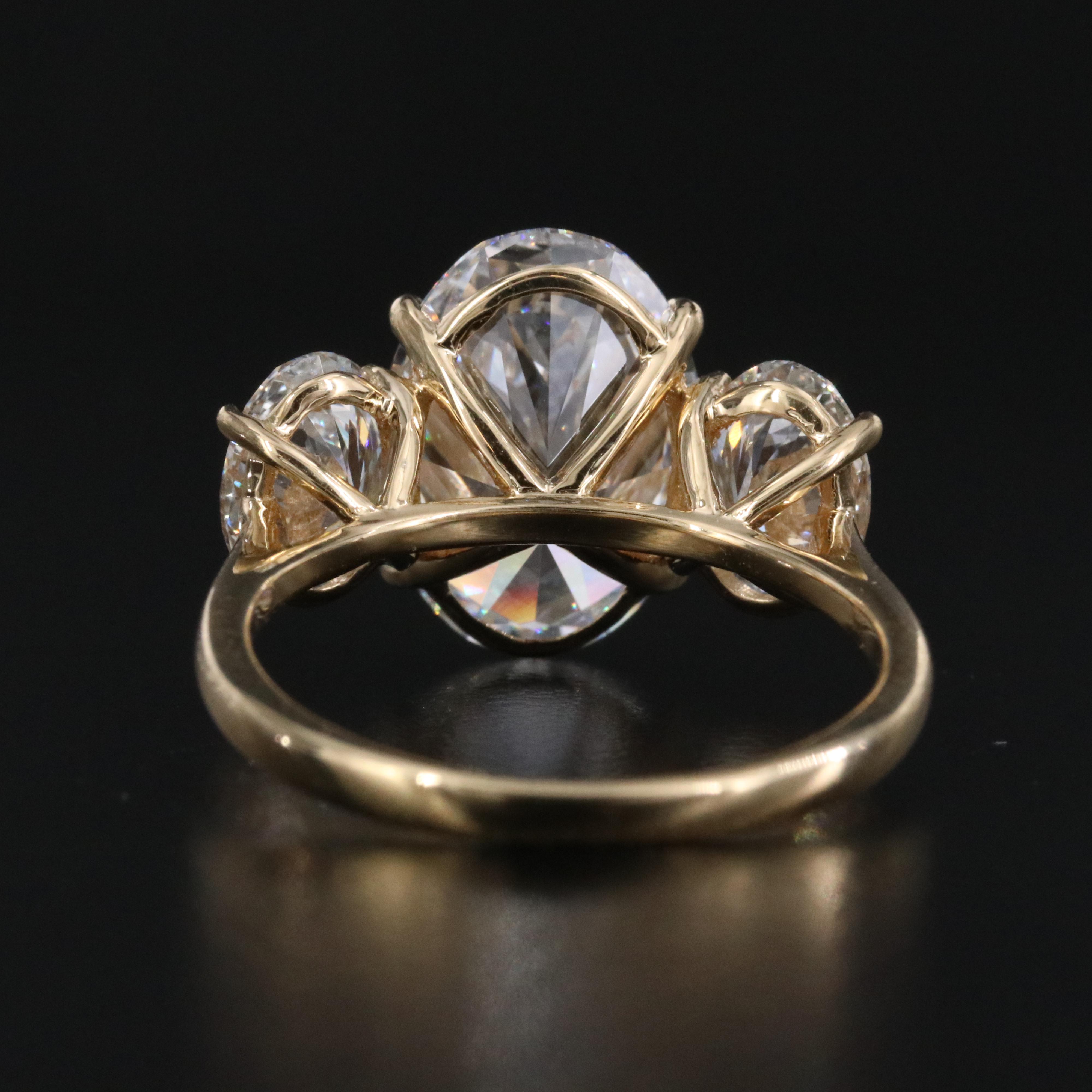 18K 7.09 CTW Lab Grown Diamond Ring with IGI Reports