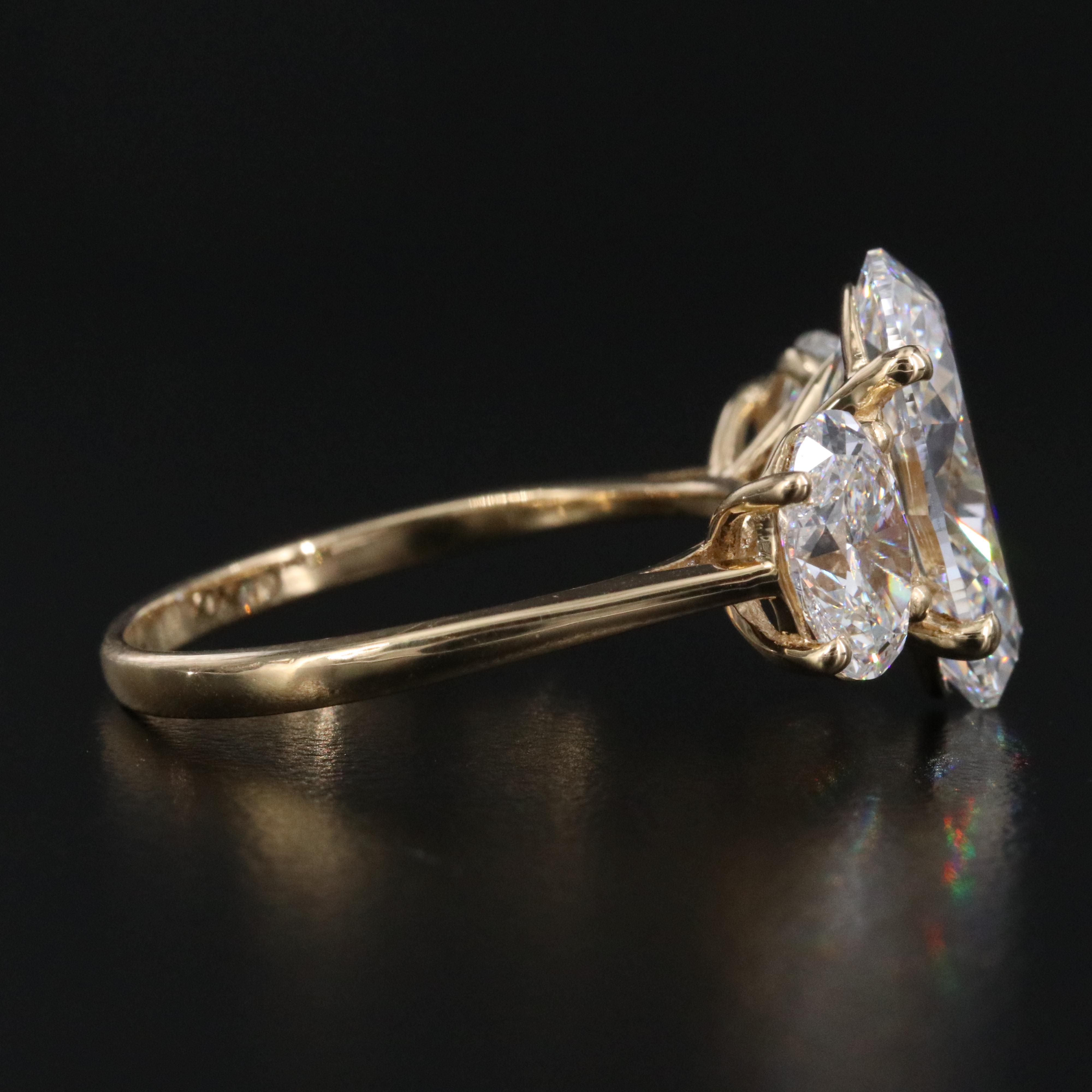 18K 7.09 CTW Lab Grown Diamond Ring with IGI Reports